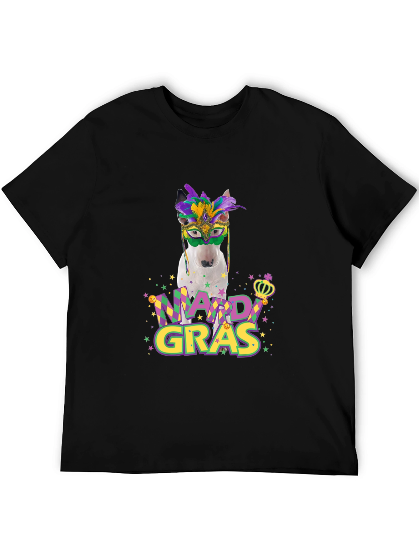 Mardi Gras Dog T-Shirt - Funny Party Tee