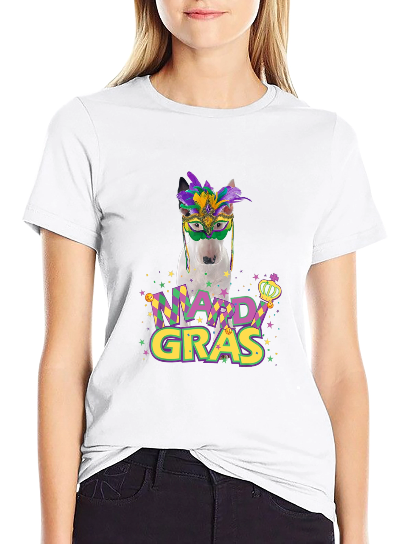 Mardi Gras Dog T-Shirt - Funny Party Tee