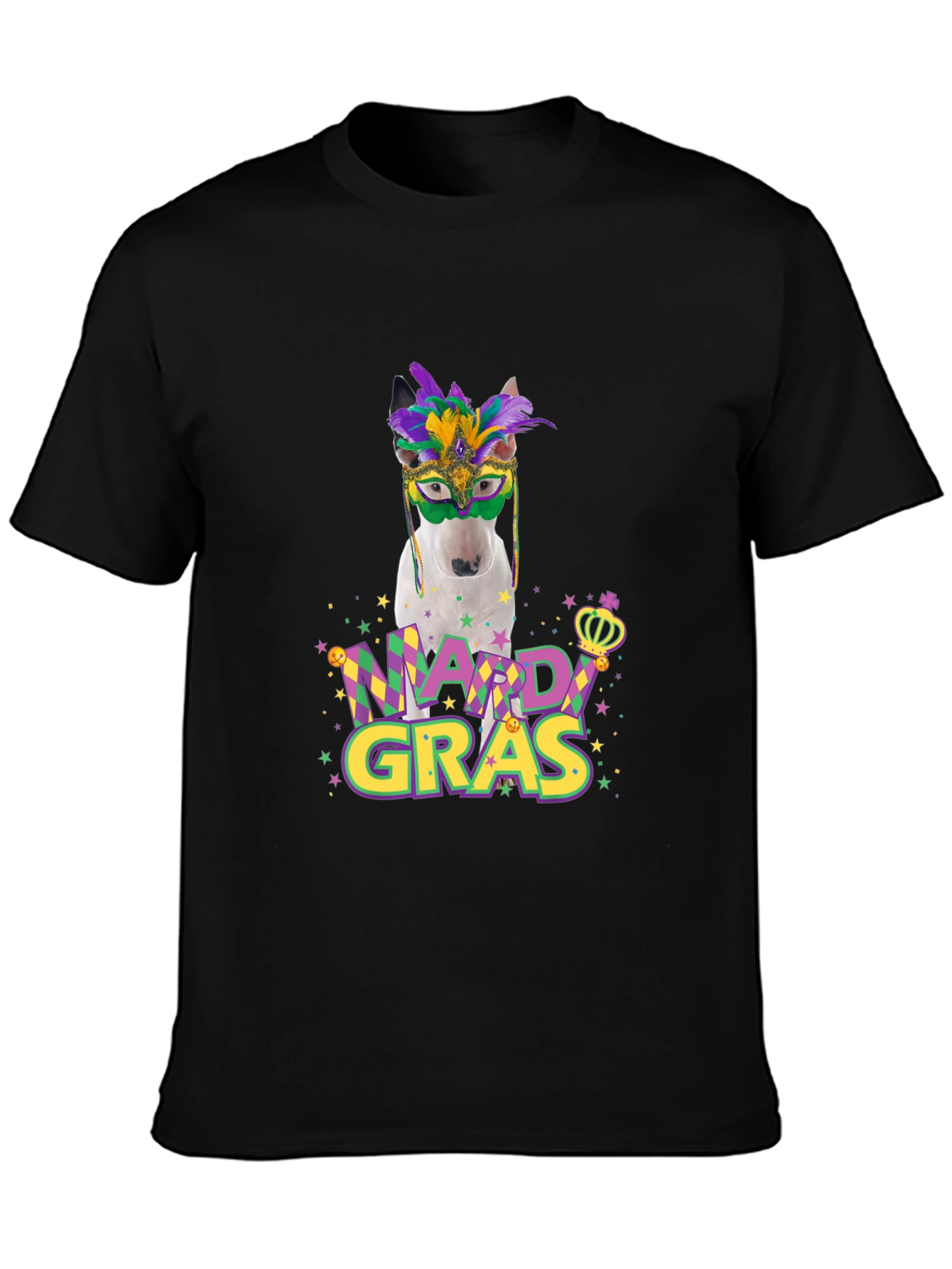 Mardi Gras Dog T-Shirt - Funny Party Tee