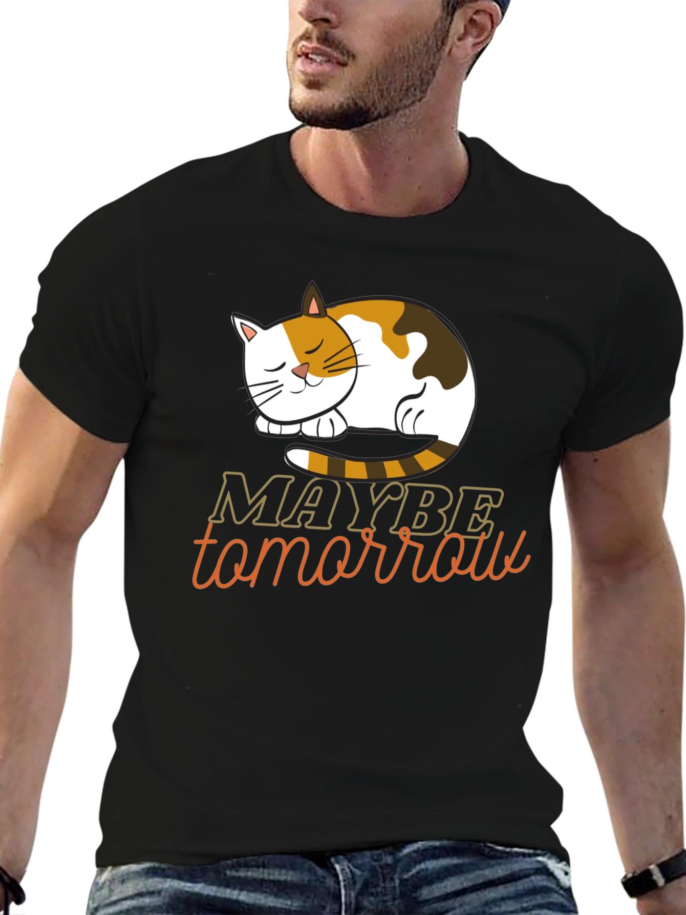 Maybe Tomorrow Cat Graphic Tee