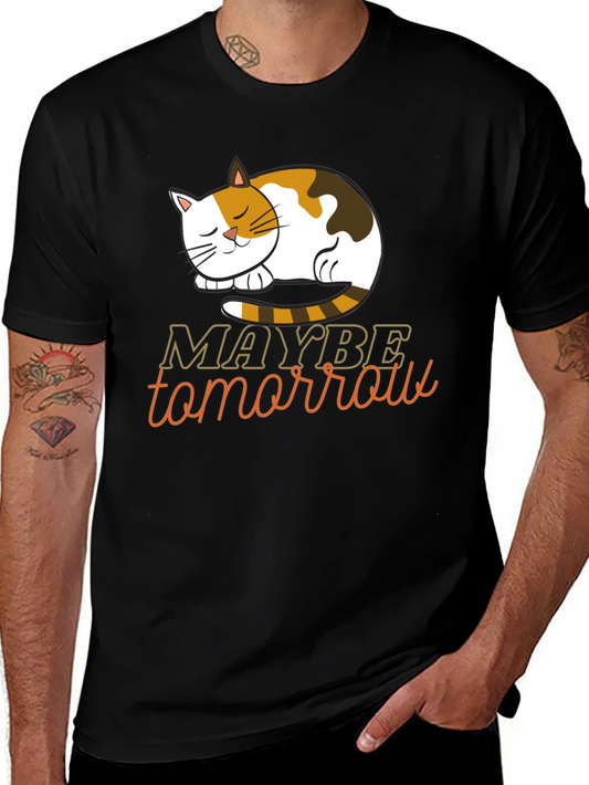 Maybe Tomorrow Cat Graphic Tee