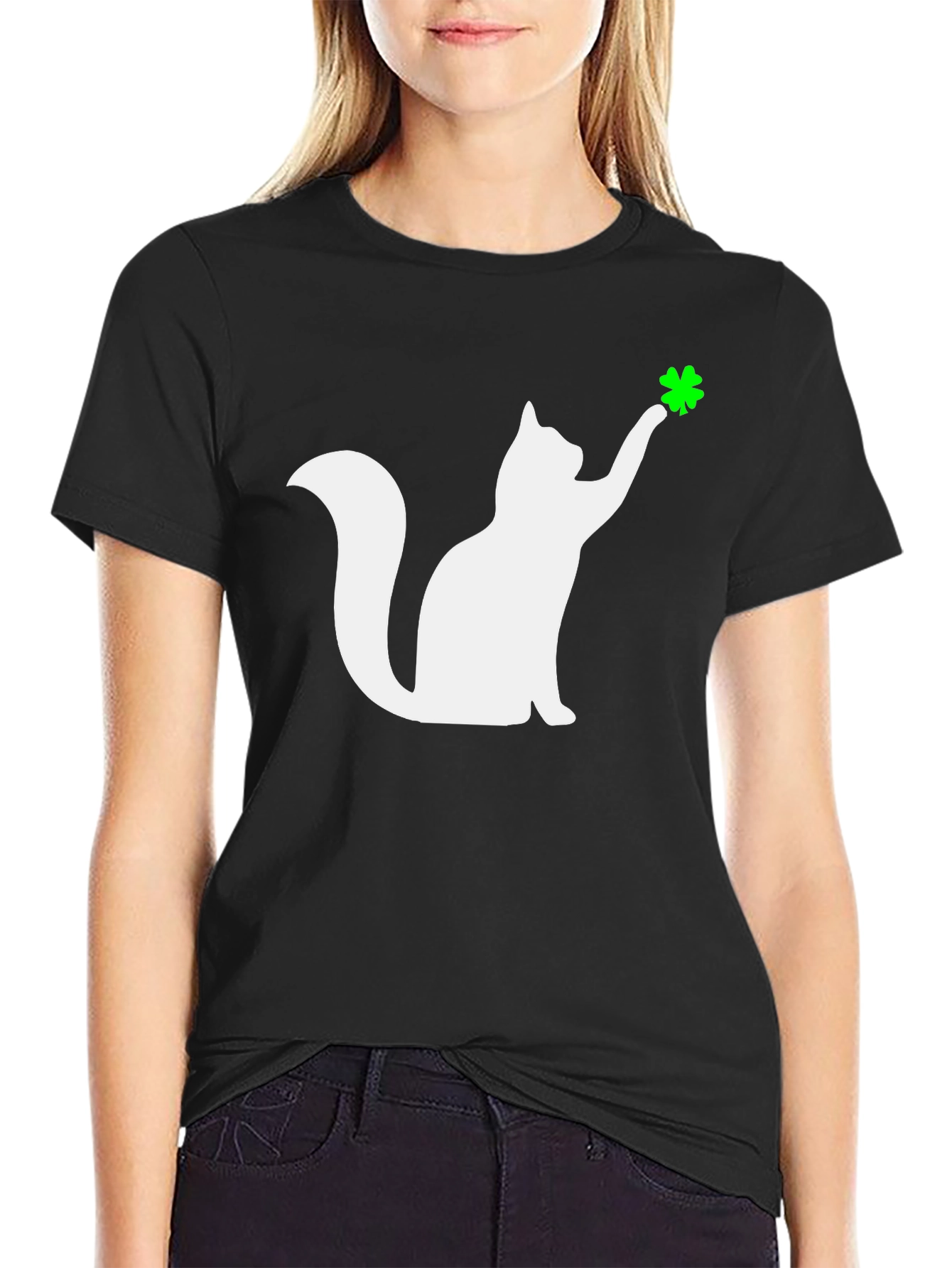 Lucky Cat Black T-Shirt