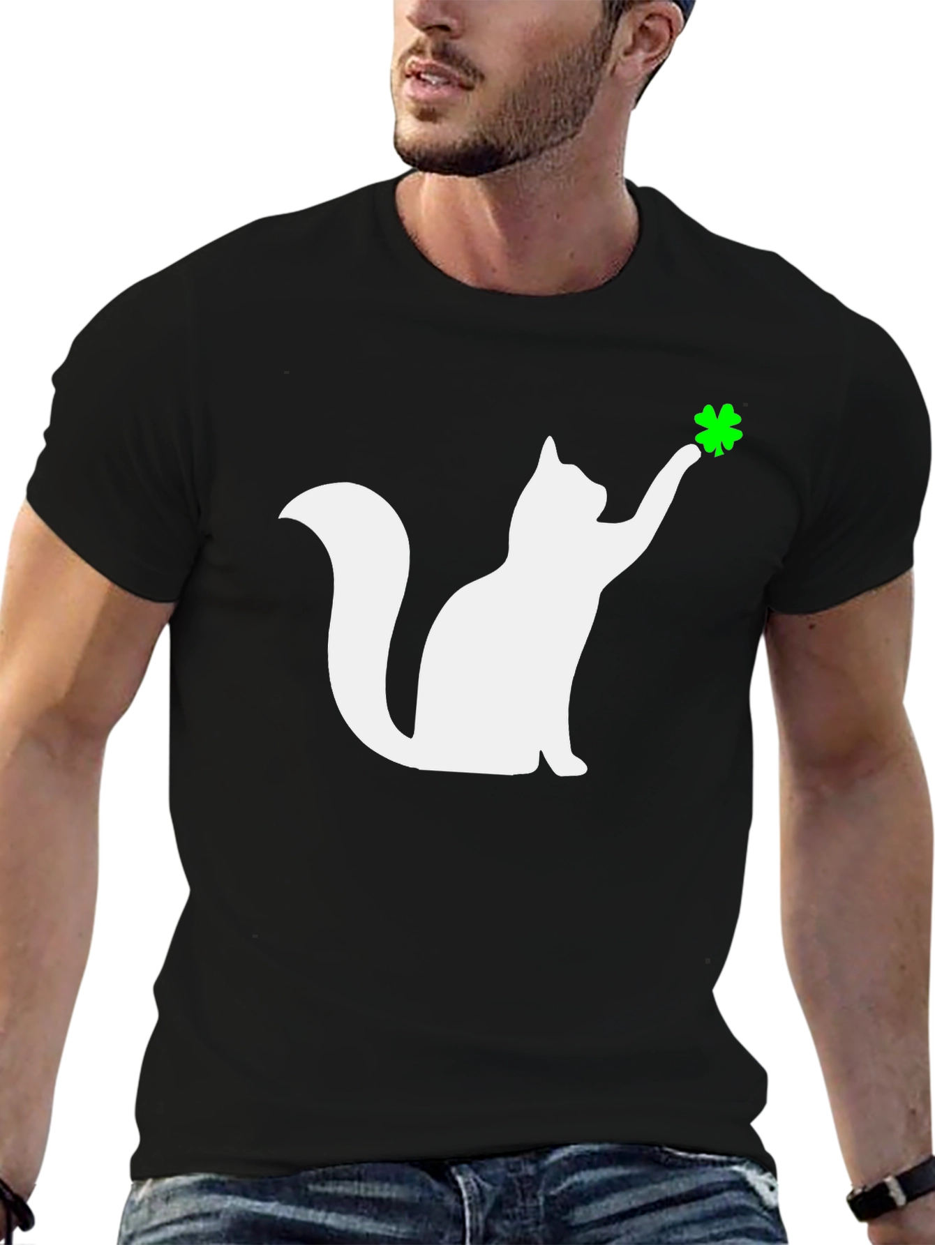 Lucky Cat Black T-Shirt
