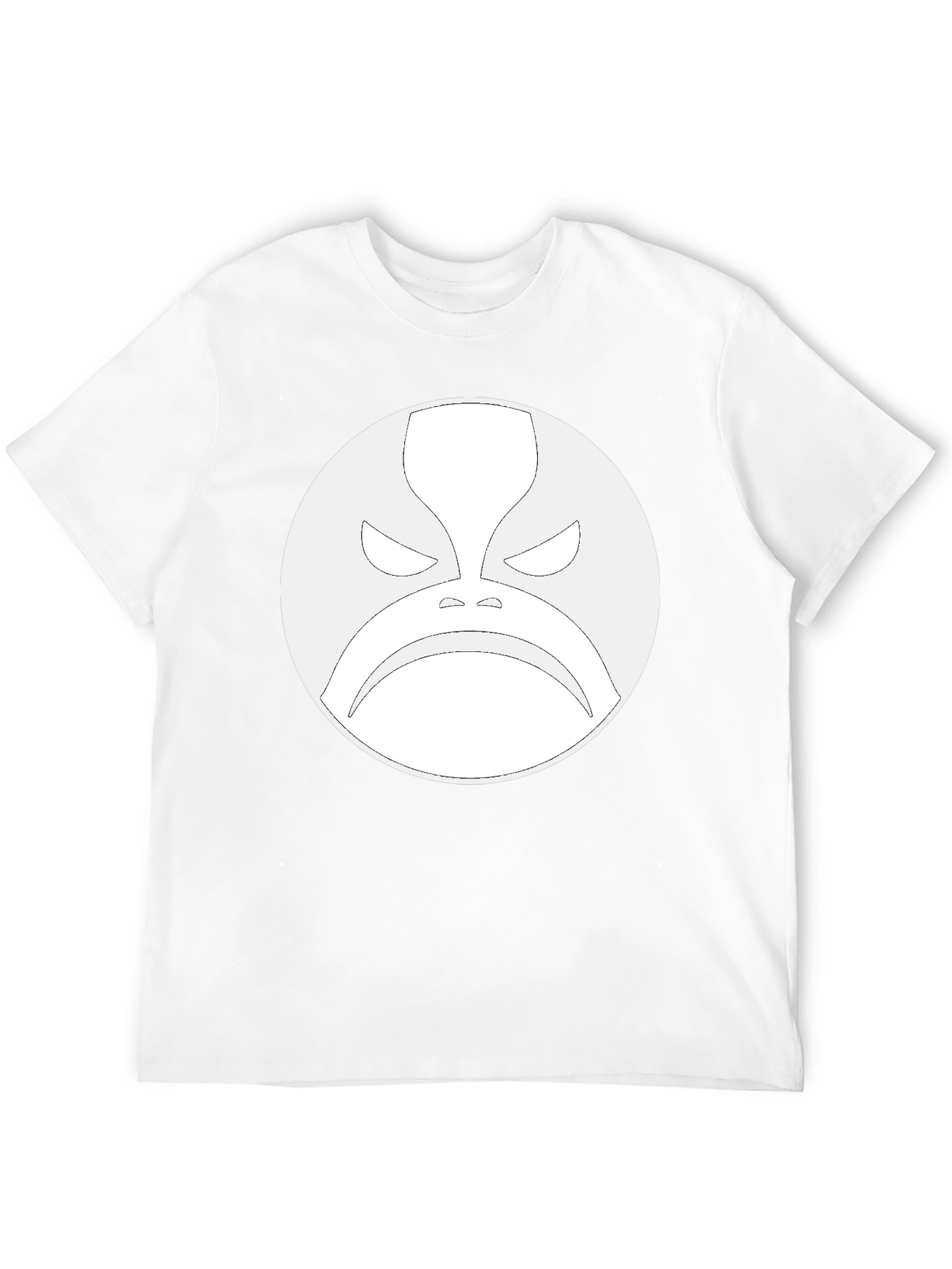 Grumpy Face Graphic Black Tee