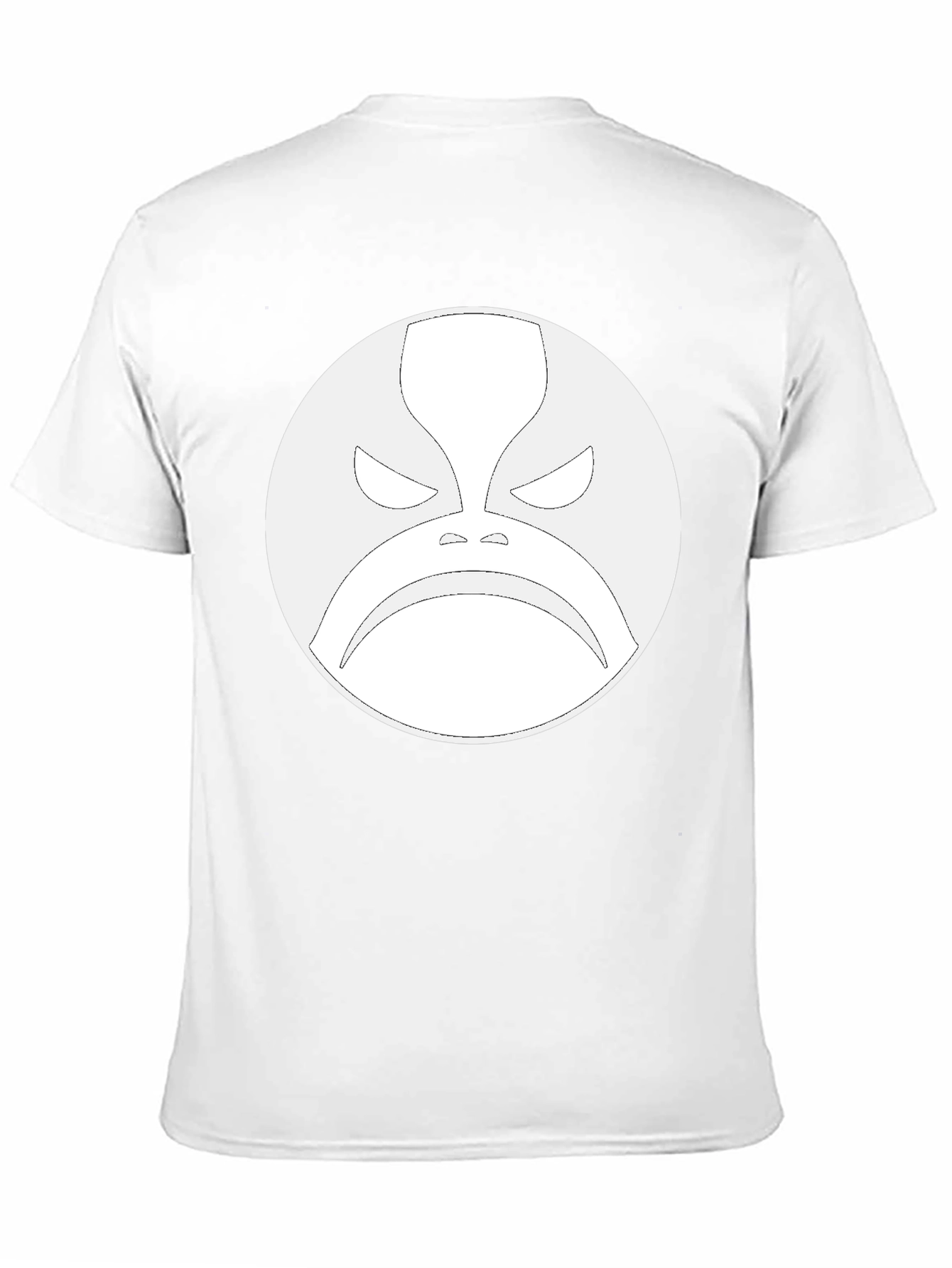 Grumpy Face Graphic Black Tee