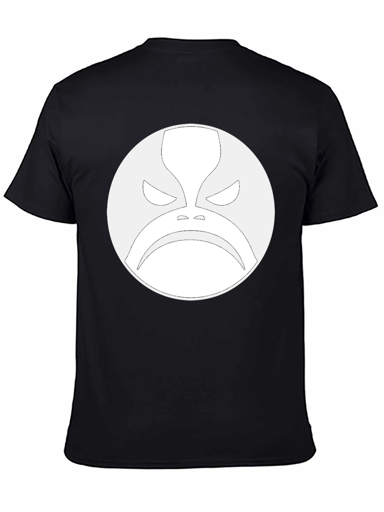 Grumpy Face Graphic Black Tee
