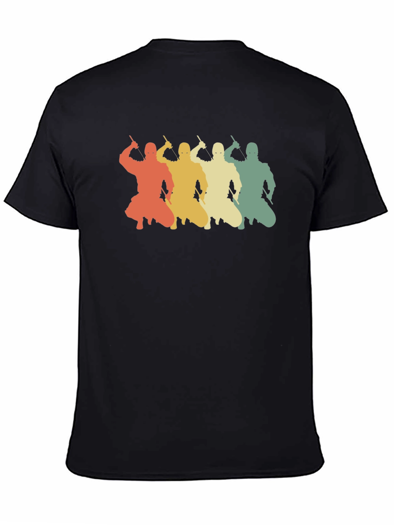 Retro Ninja Silhouette Graphic T-Shirt