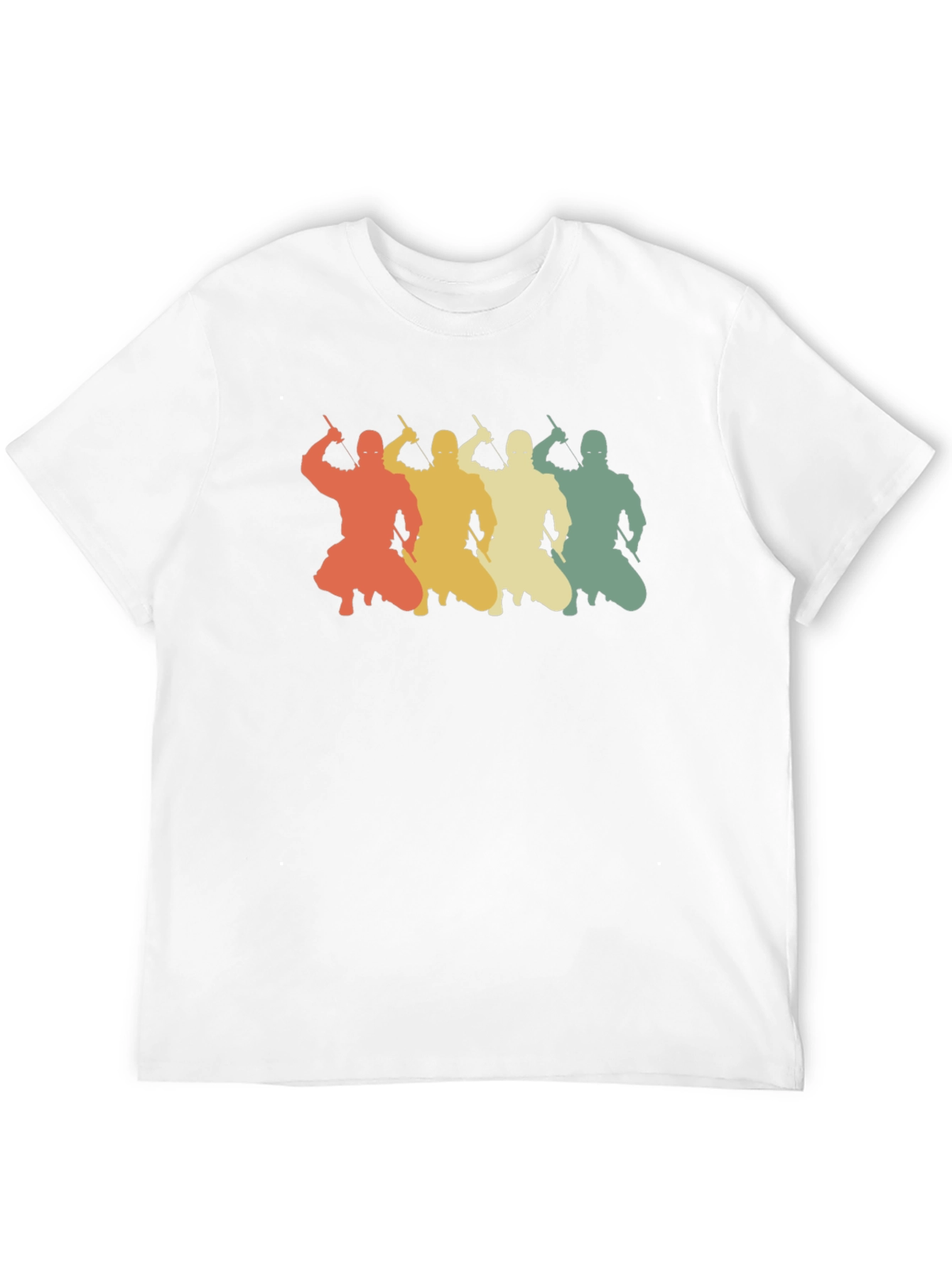 Retro Ninja Silhouette Graphic T-Shirt