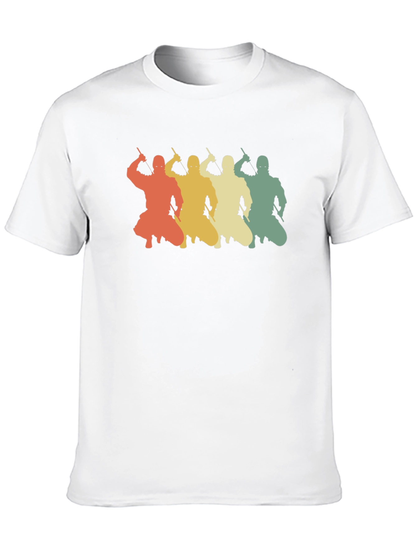 Retro Ninja Silhouette Graphic T-Shirt