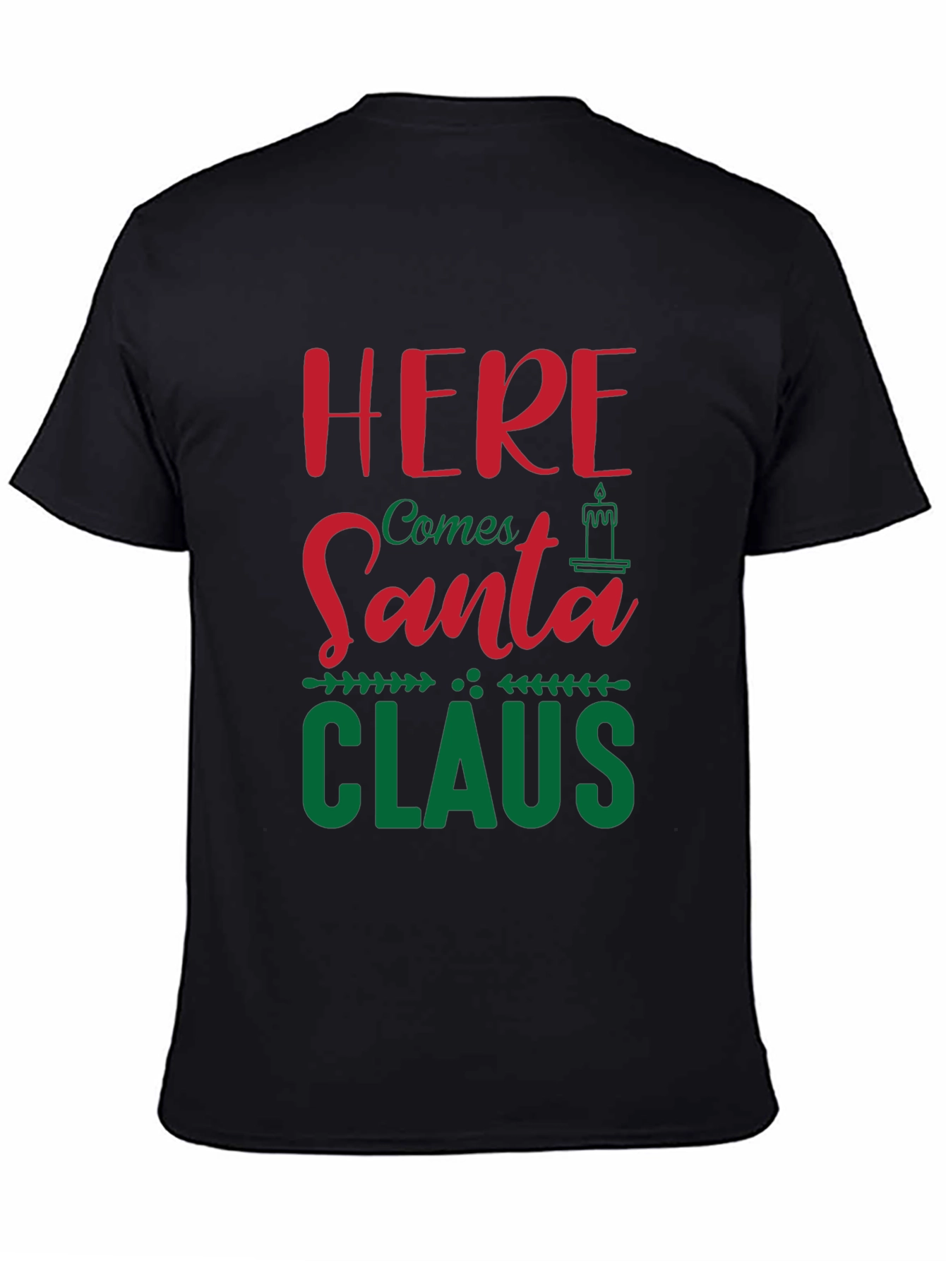 Festive Here Comes Santa Claus Graphic Tee