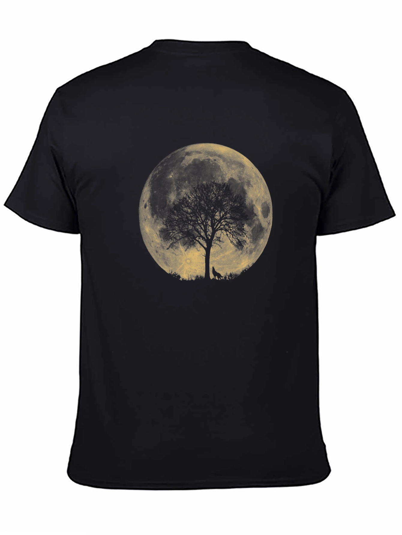 Wolf Moon Tree Graphic Tee - Black