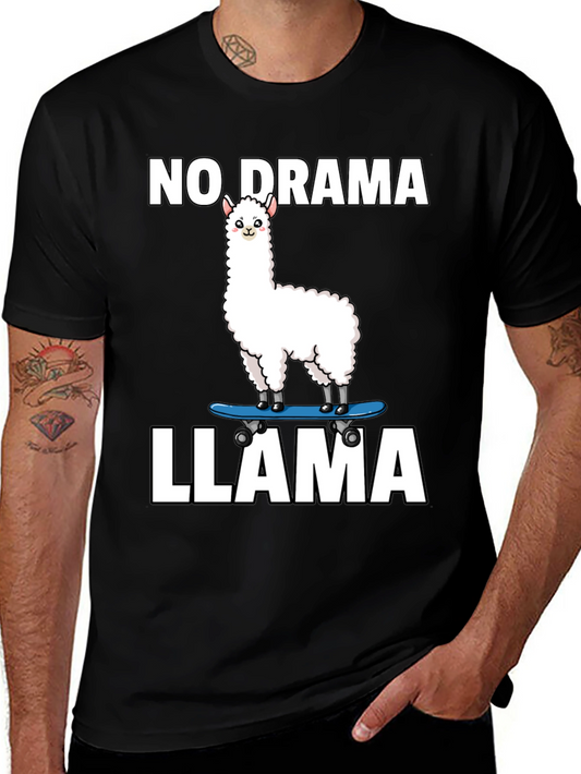 No Drama Llama Skateboard T-Shirt