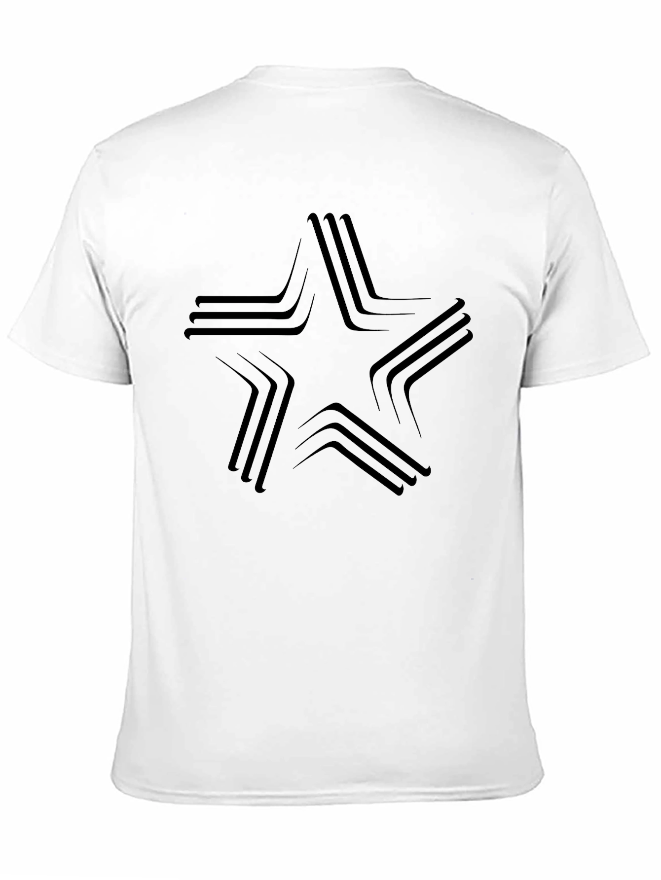 Modern Star Graphic Black T-Shirt