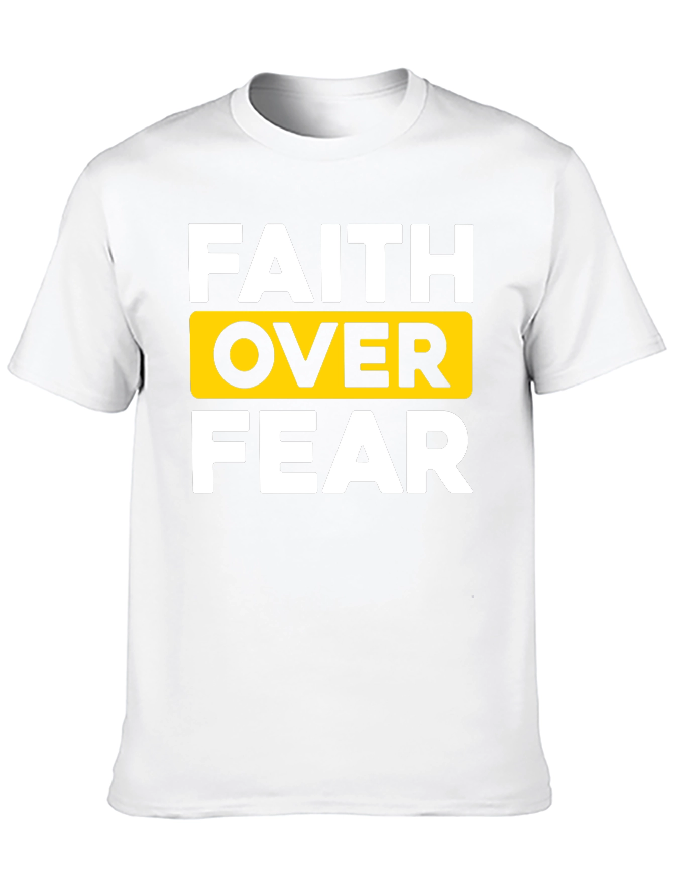 Faith Over Fear Black T-Shirt - Inspirational Design
