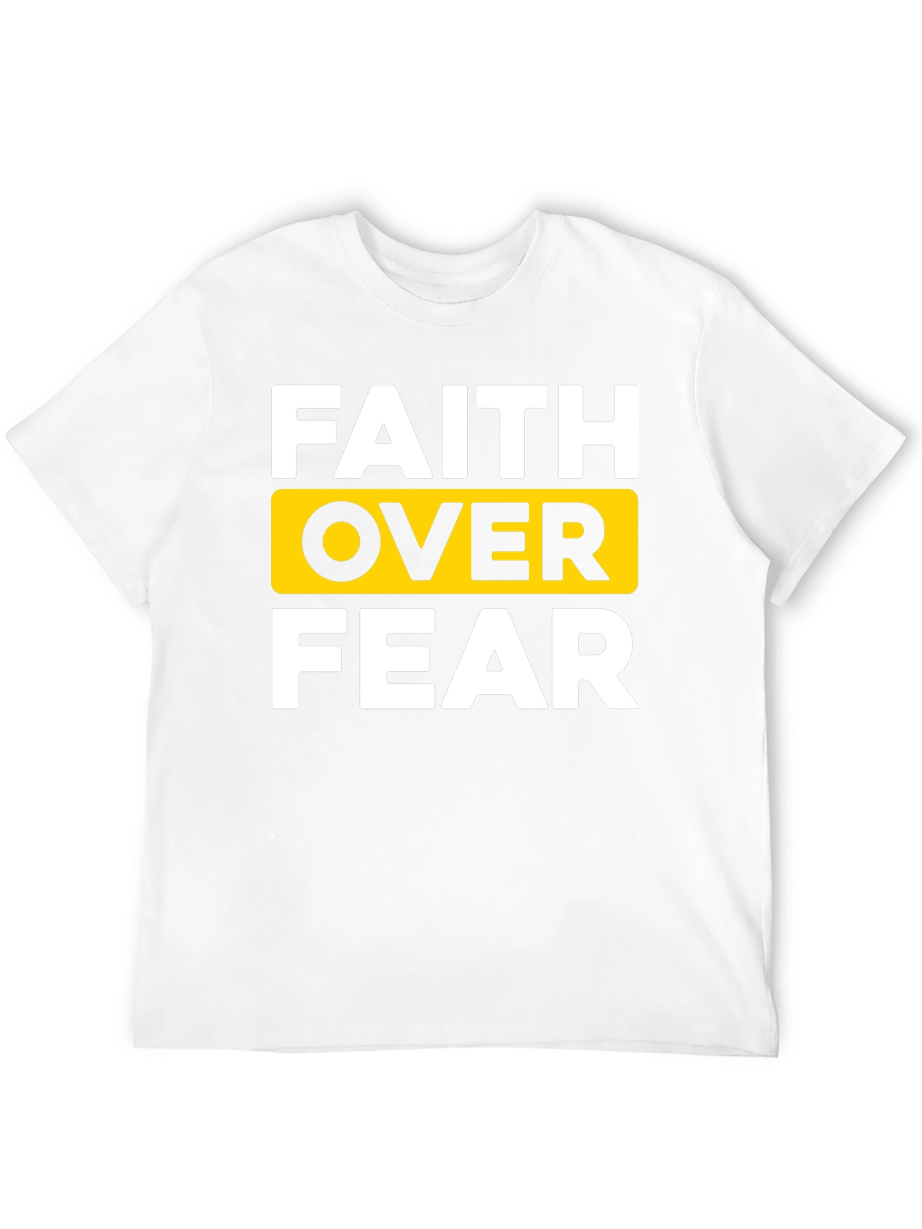 Faith Over Fear Black T-Shirt - Inspirational Design