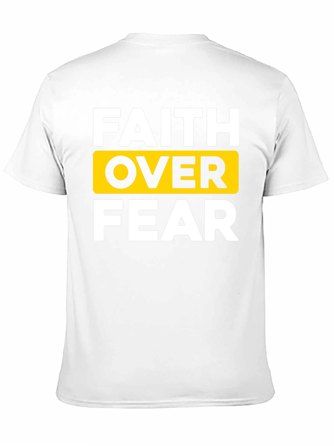 Faith Over Fear Black T-Shirt - Inspirational Design