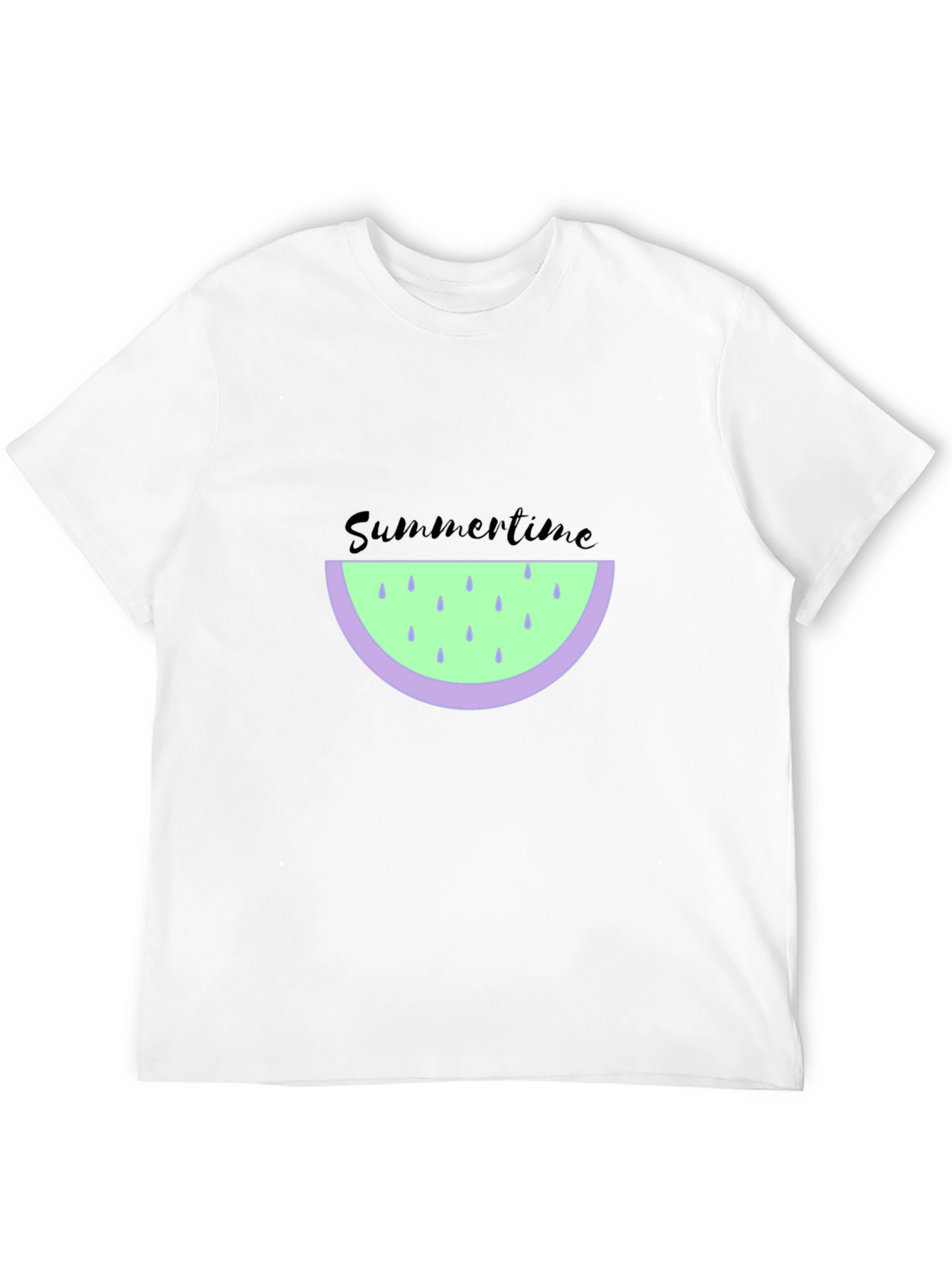 Summertime Watermelon Graphic Tee - Black