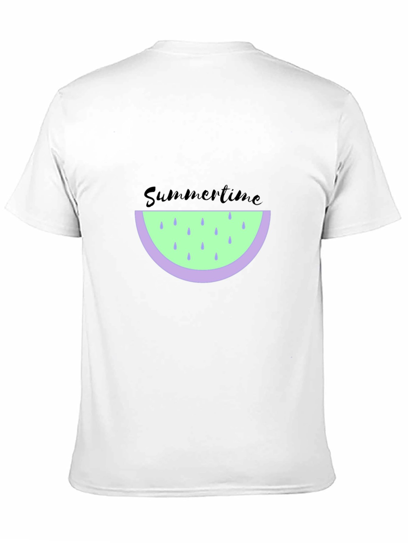 Summertime Watermelon Graphic Tee - Black