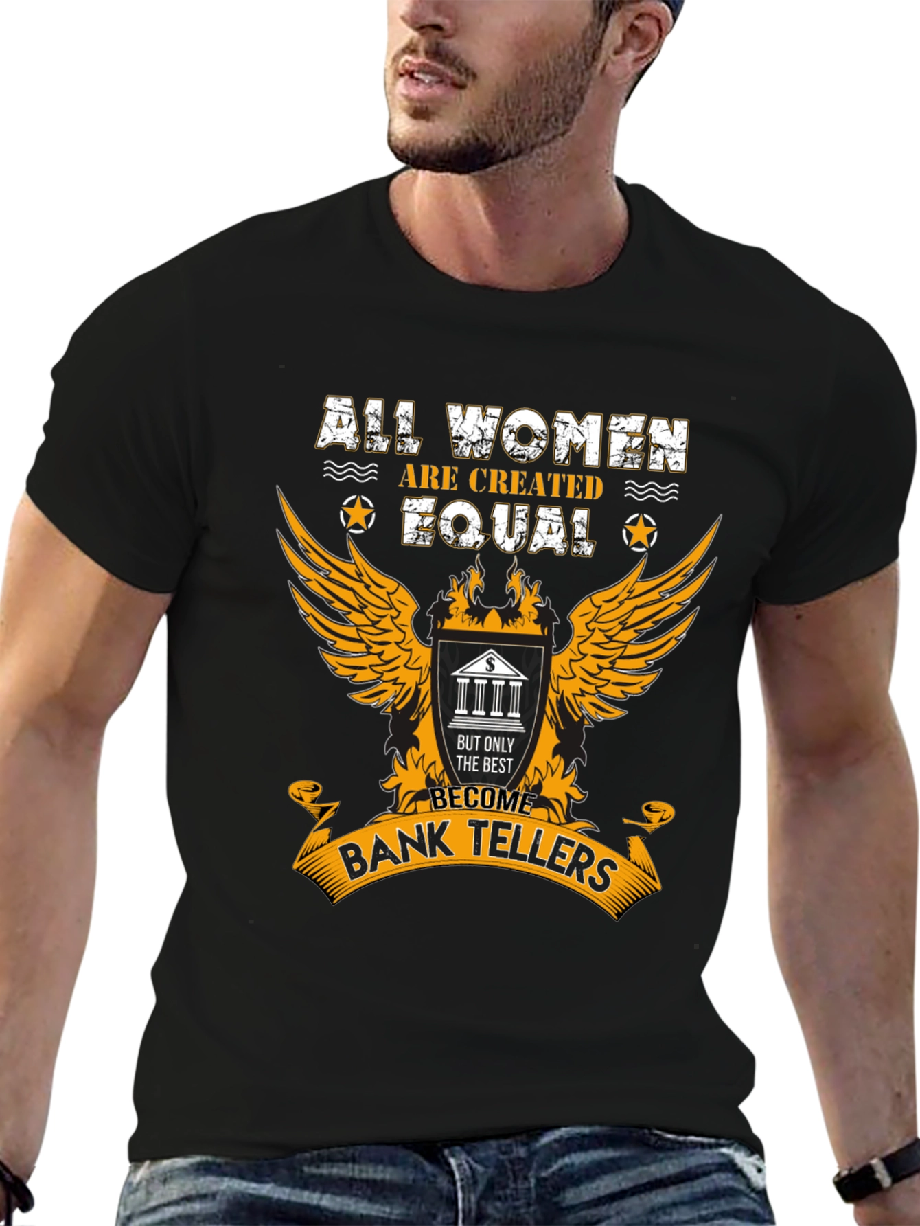 All Women Bank Teller Graphic T-Shirt