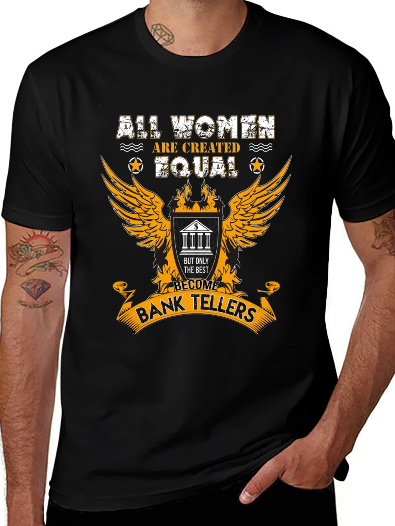 All Women Bank Teller Graphic T-Shirt