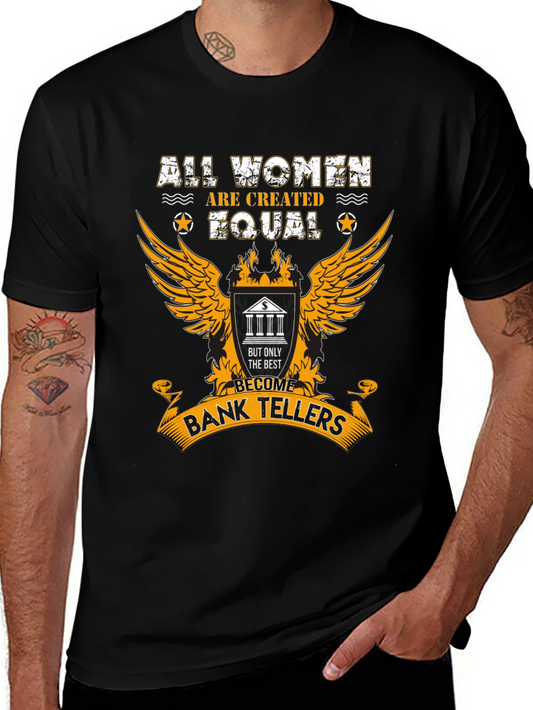All Women Bank Teller Graphic T-Shirt
