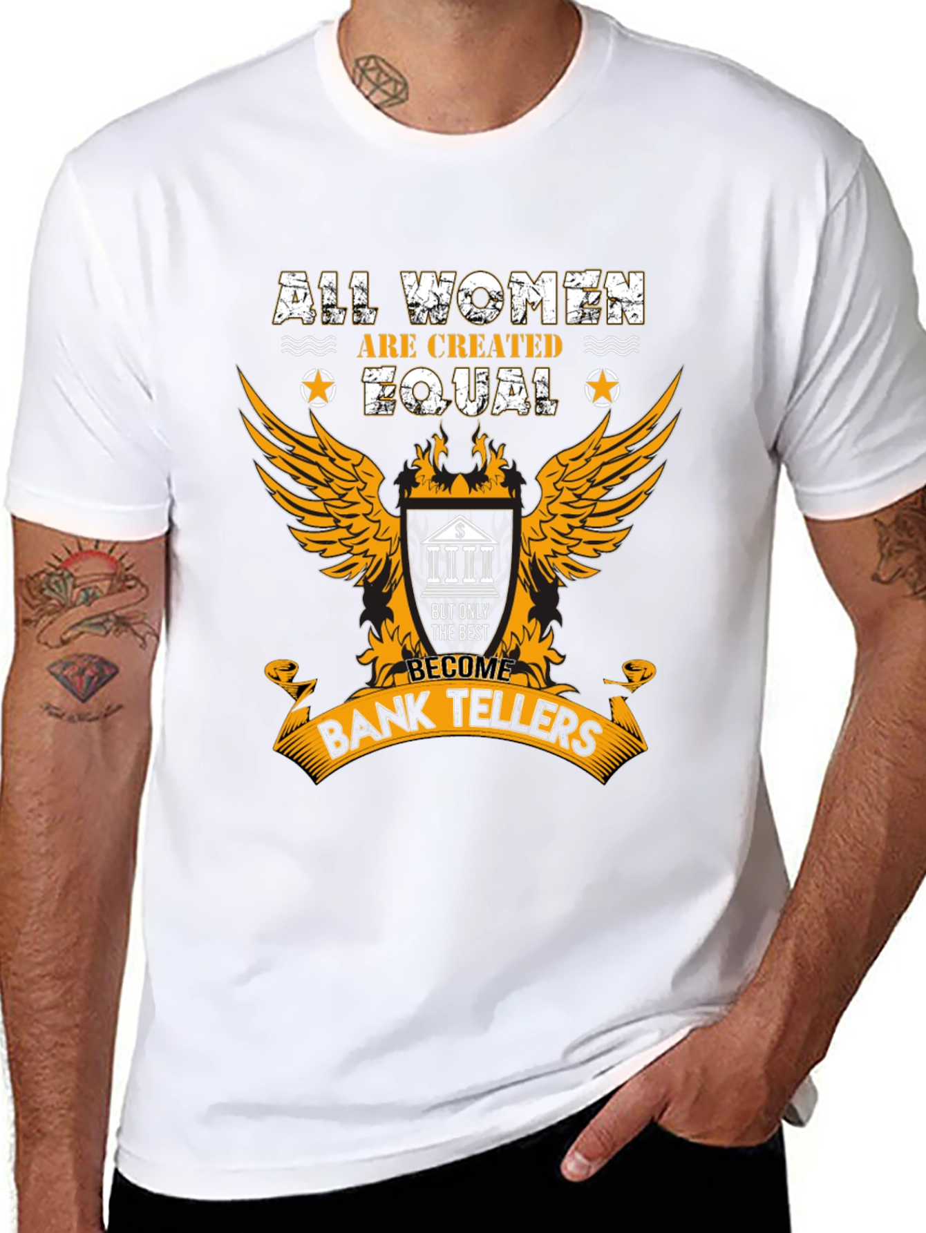 All Women Bank Teller Graphic T-Shirt