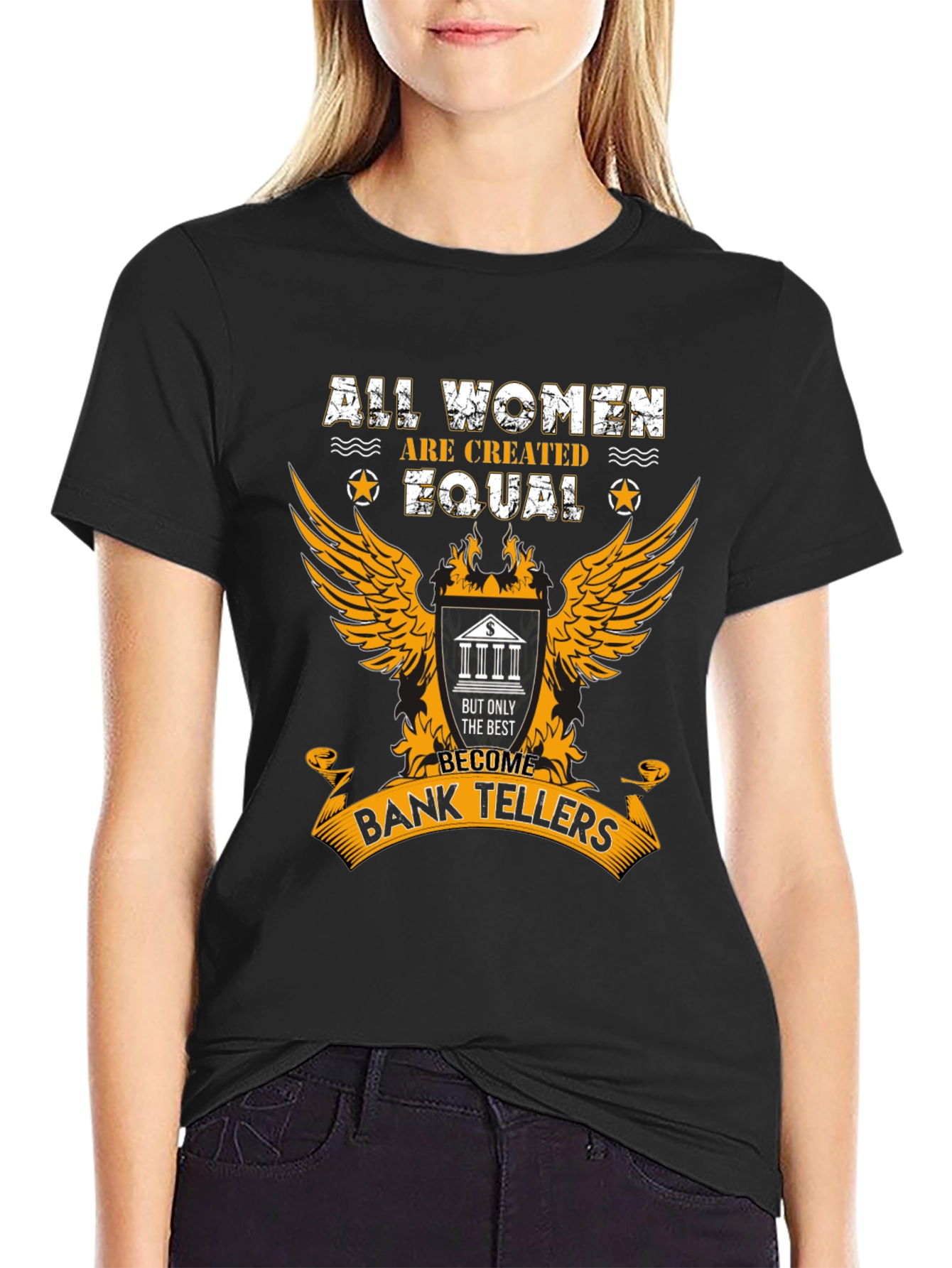 All Women Bank Teller Graphic T-Shirt