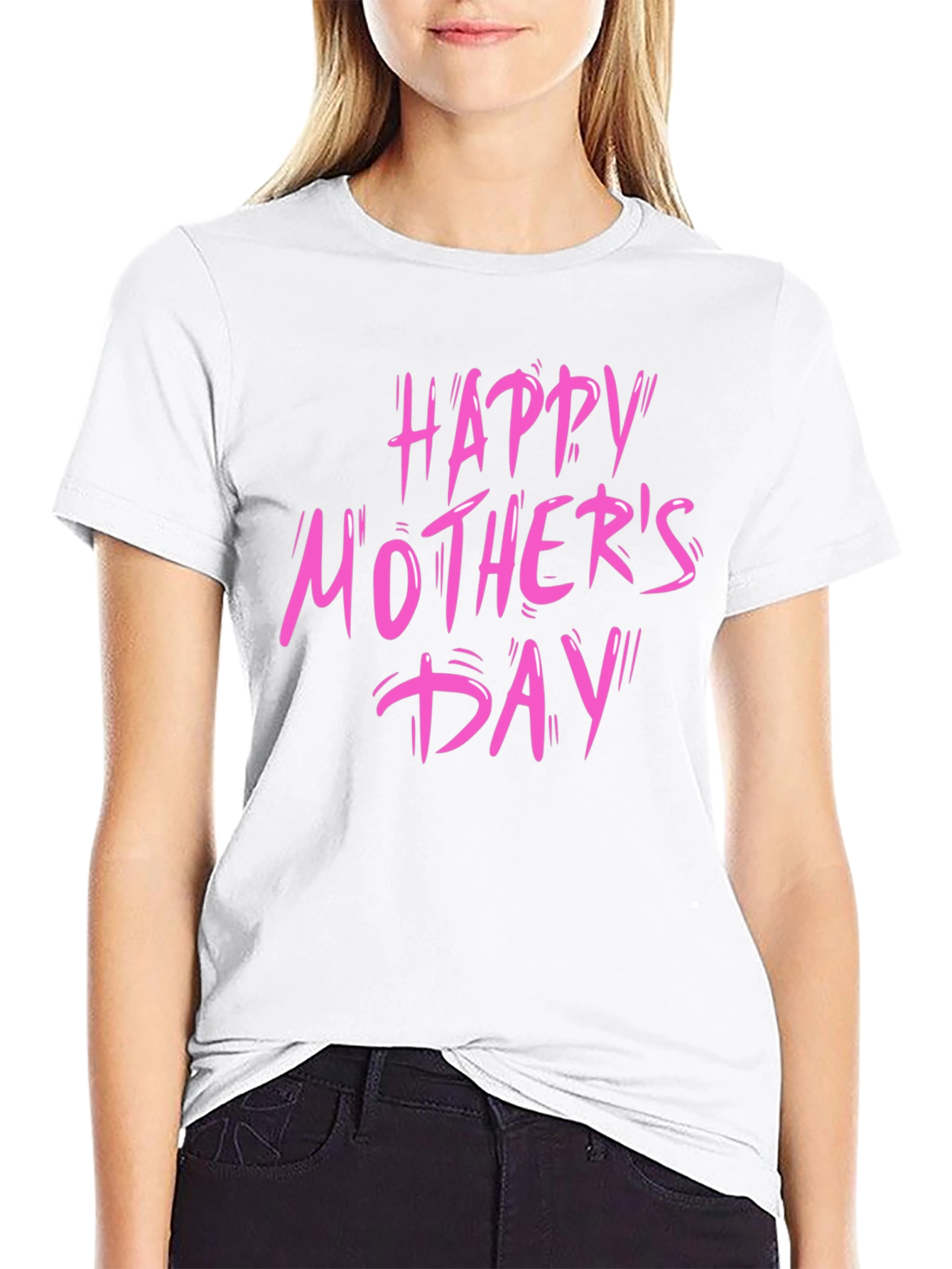 Happy Mothers Day Black T-Shirt