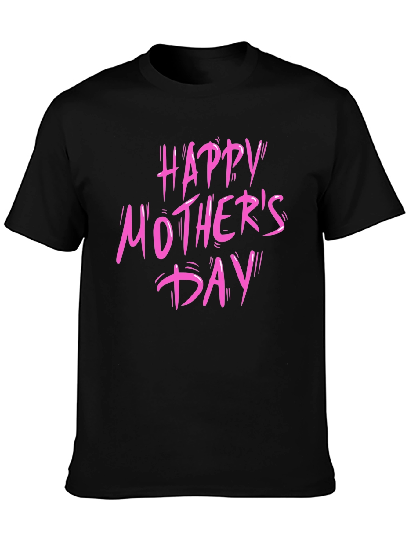 Happy Mothers Day Black T-Shirt