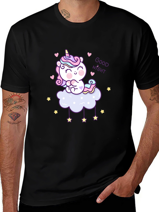 Cute Unicorn Cloud T-Shirt - Good Night Design