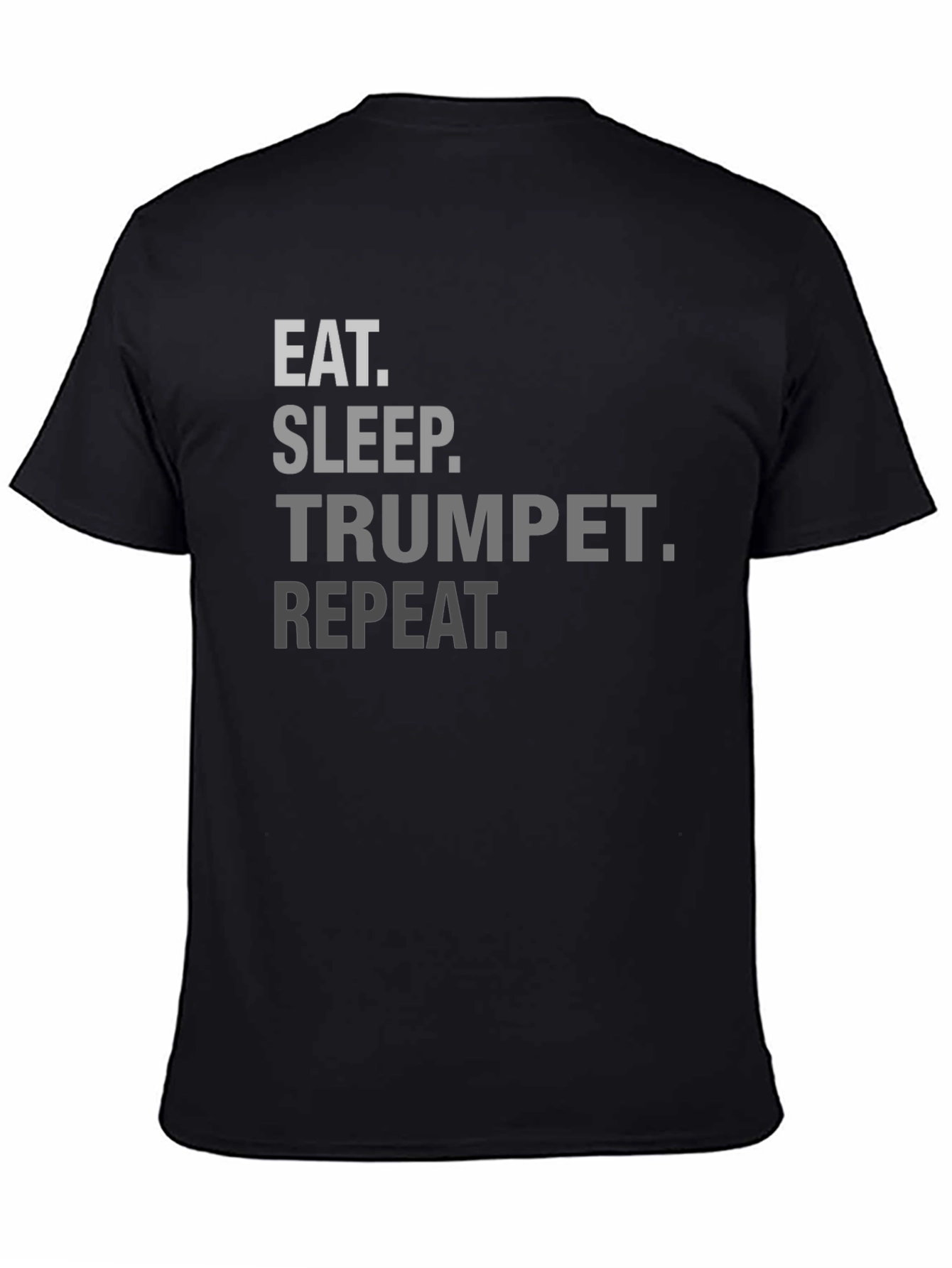 Eat Sleep Trumpet Repeat Black T-Shirt