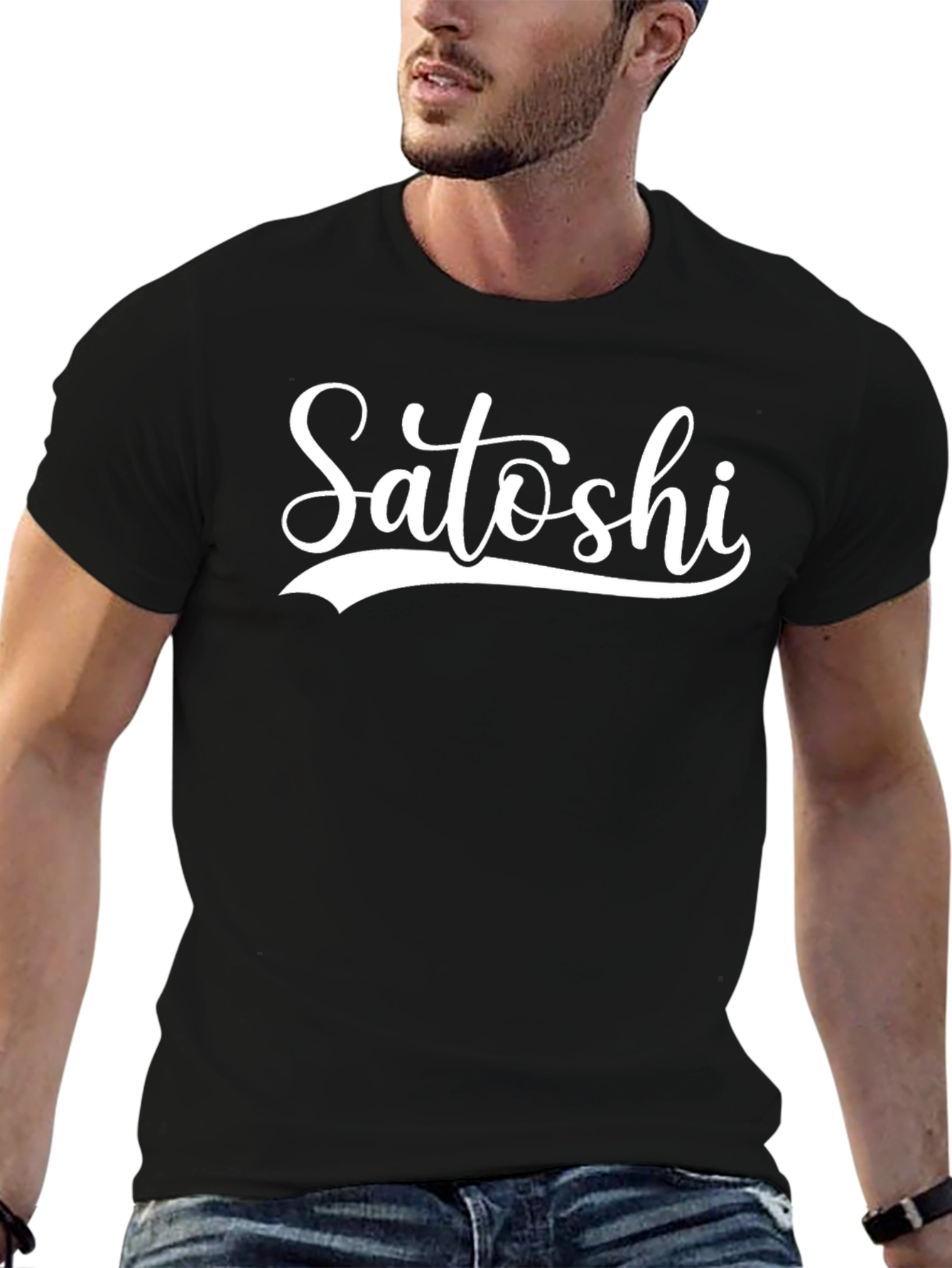 Satoshi Black Graphic T-Shirt