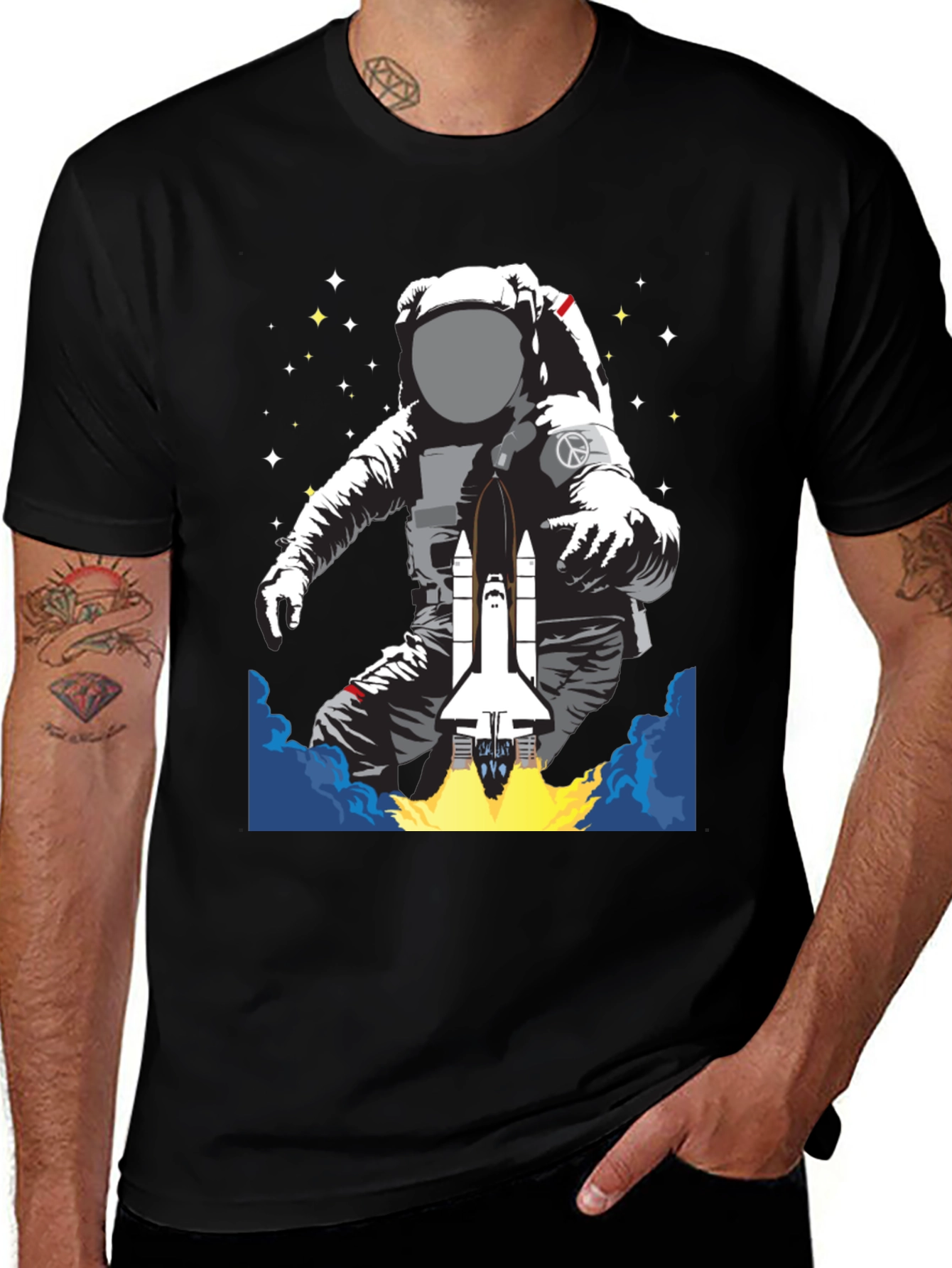 Astronaut Space Shuttle Graphic T-Shirt
