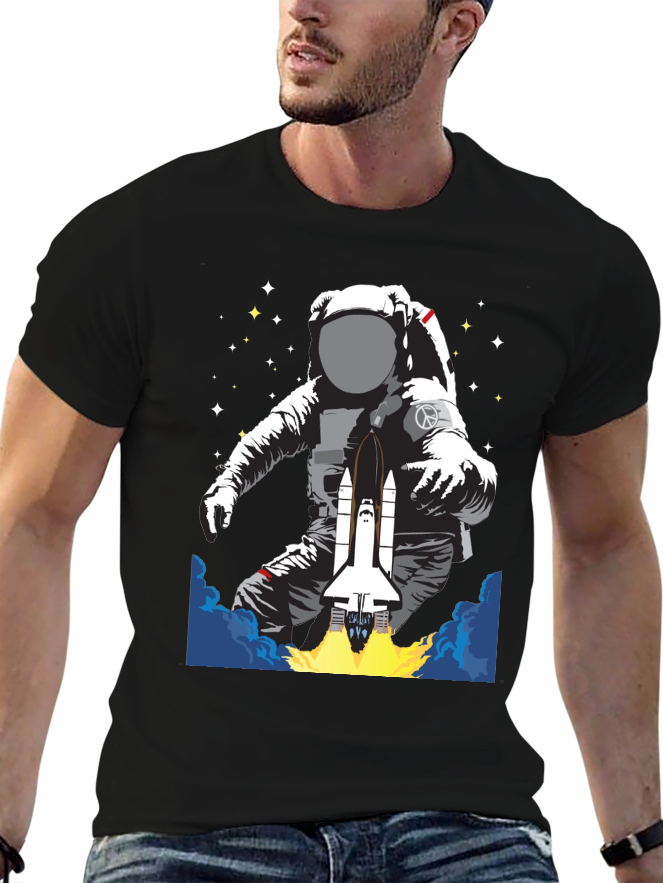 Astronaut Space Shuttle Graphic T-Shirt