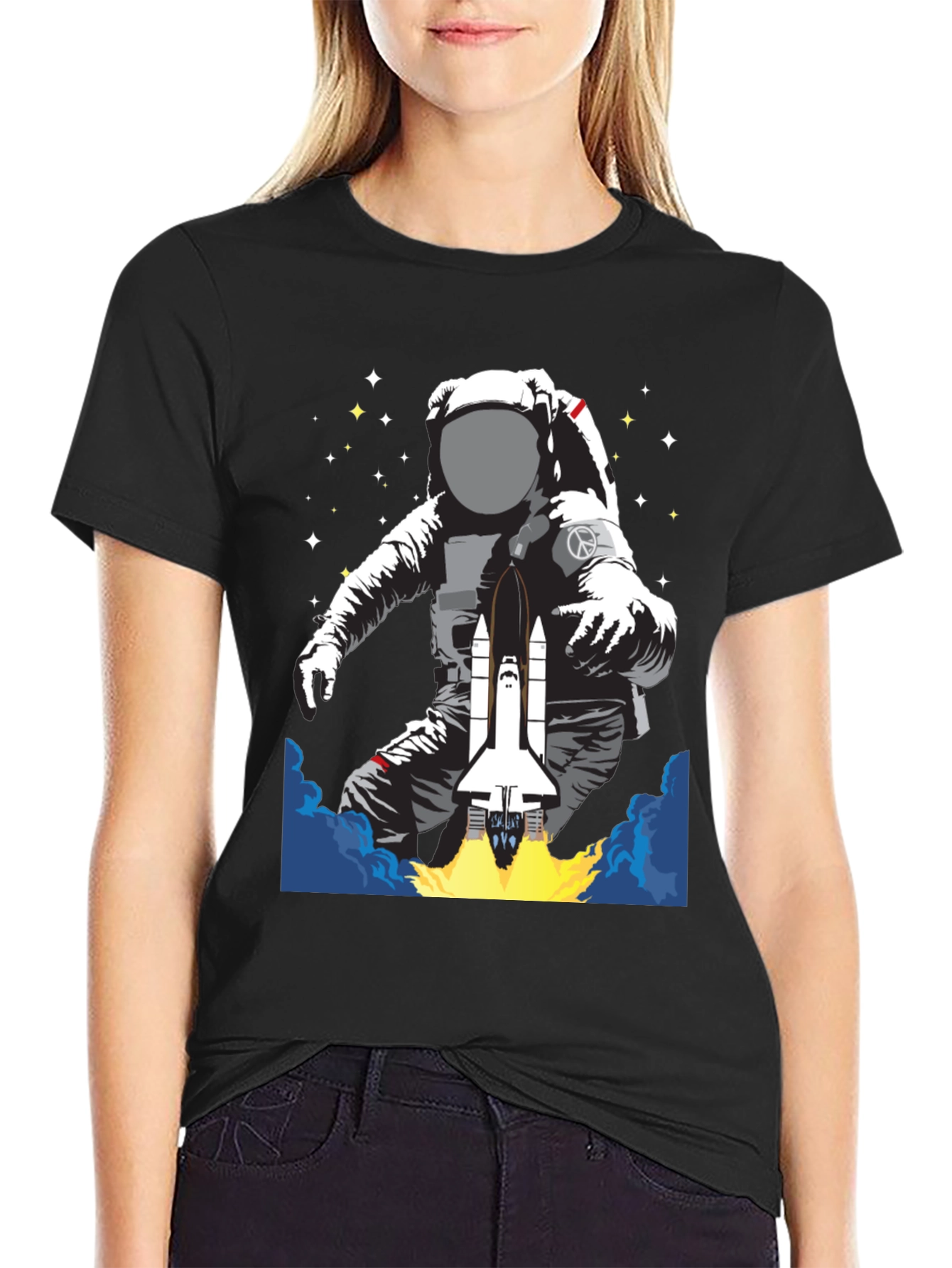 Astronaut Space Shuttle Graphic T-Shirt