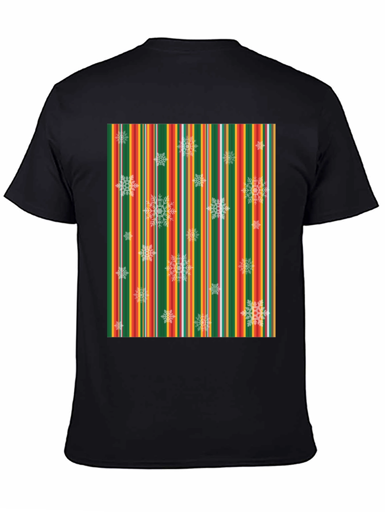Festive Striped Snowflake T-Shirt