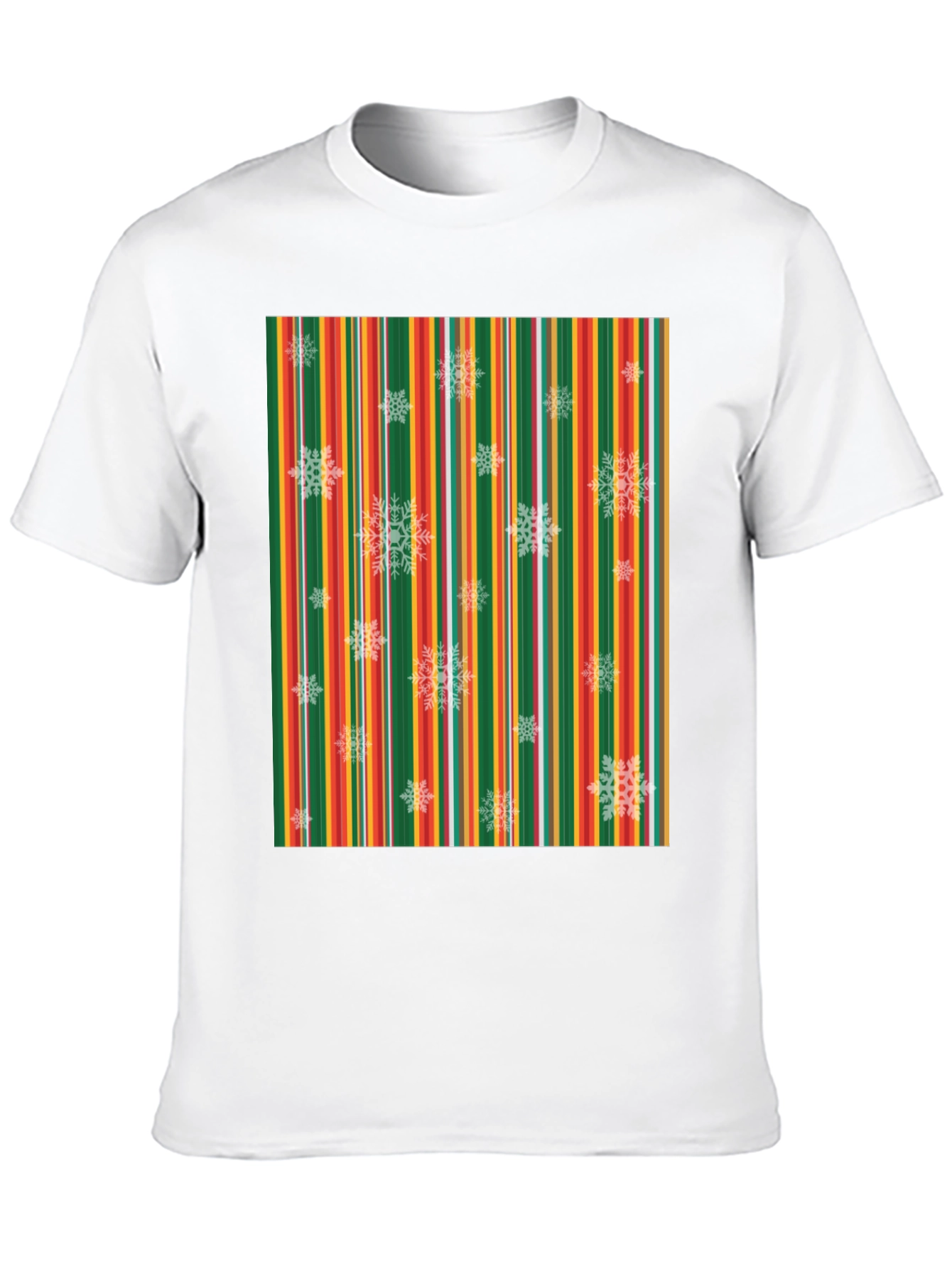 Festive Striped Snowflake T-Shirt