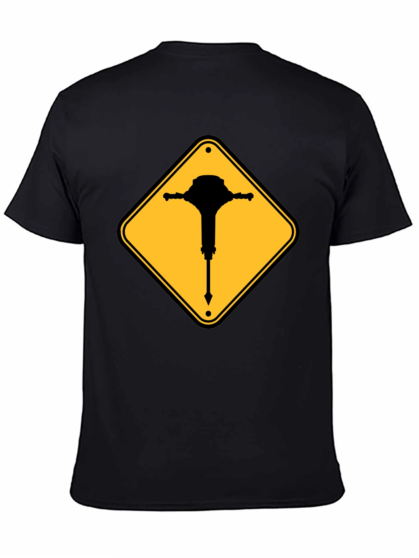 Warning Jackhammer T-Shirt - Construction Zone Tee