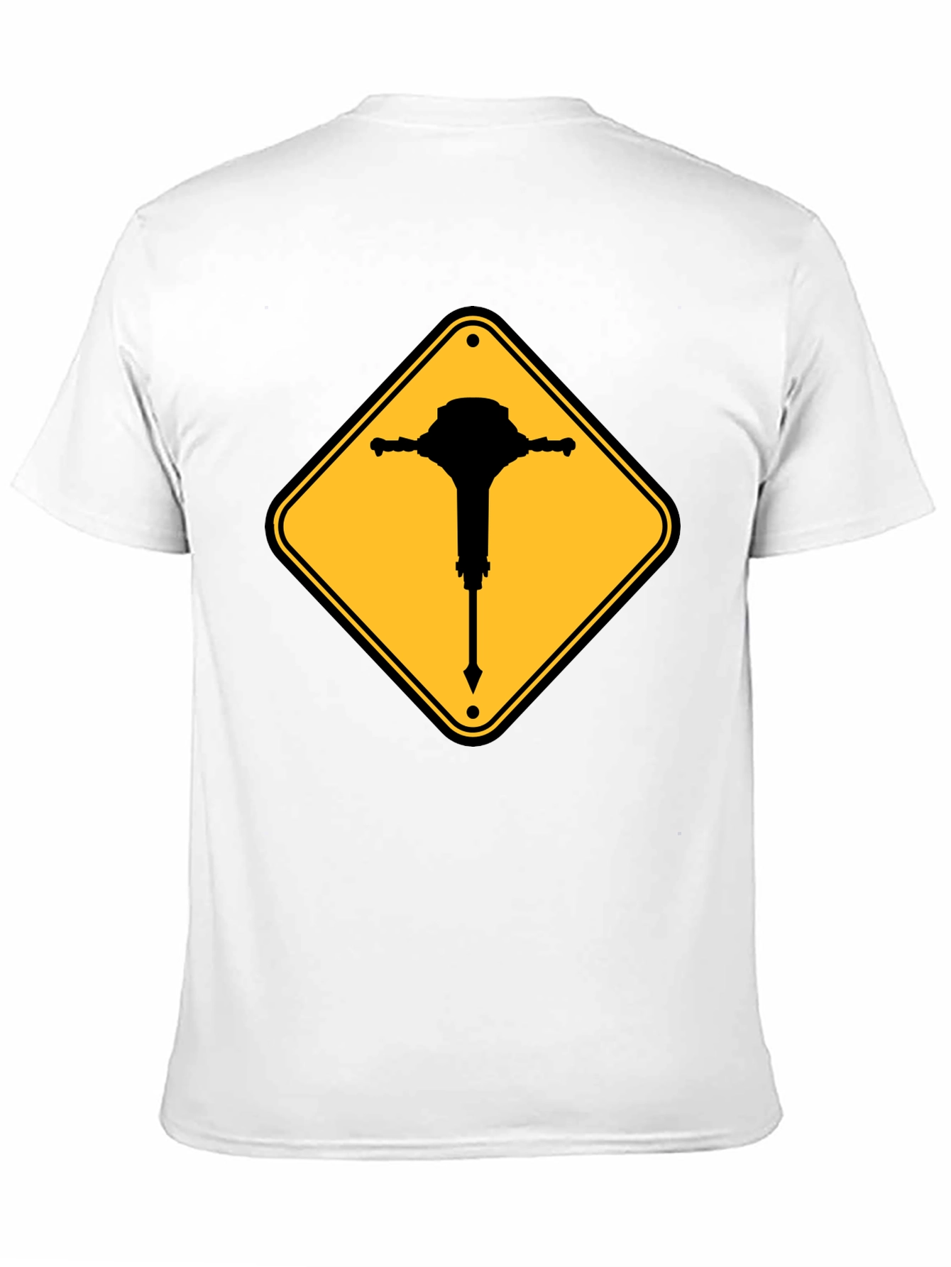 Warning Jackhammer T-Shirt - Construction Zone Tee