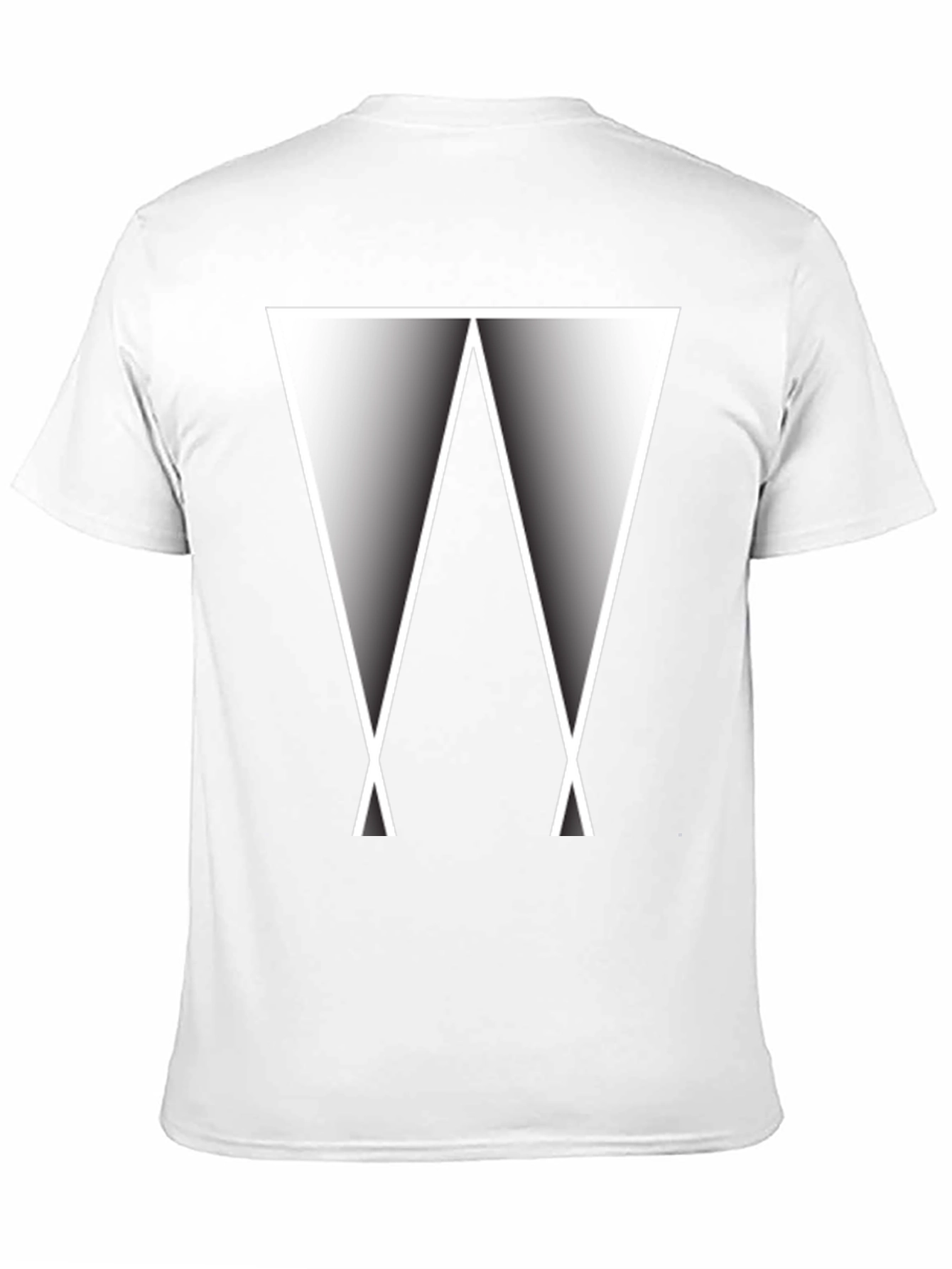 Abstract Triangle Graphic Tee - Modern Black T-Shirt