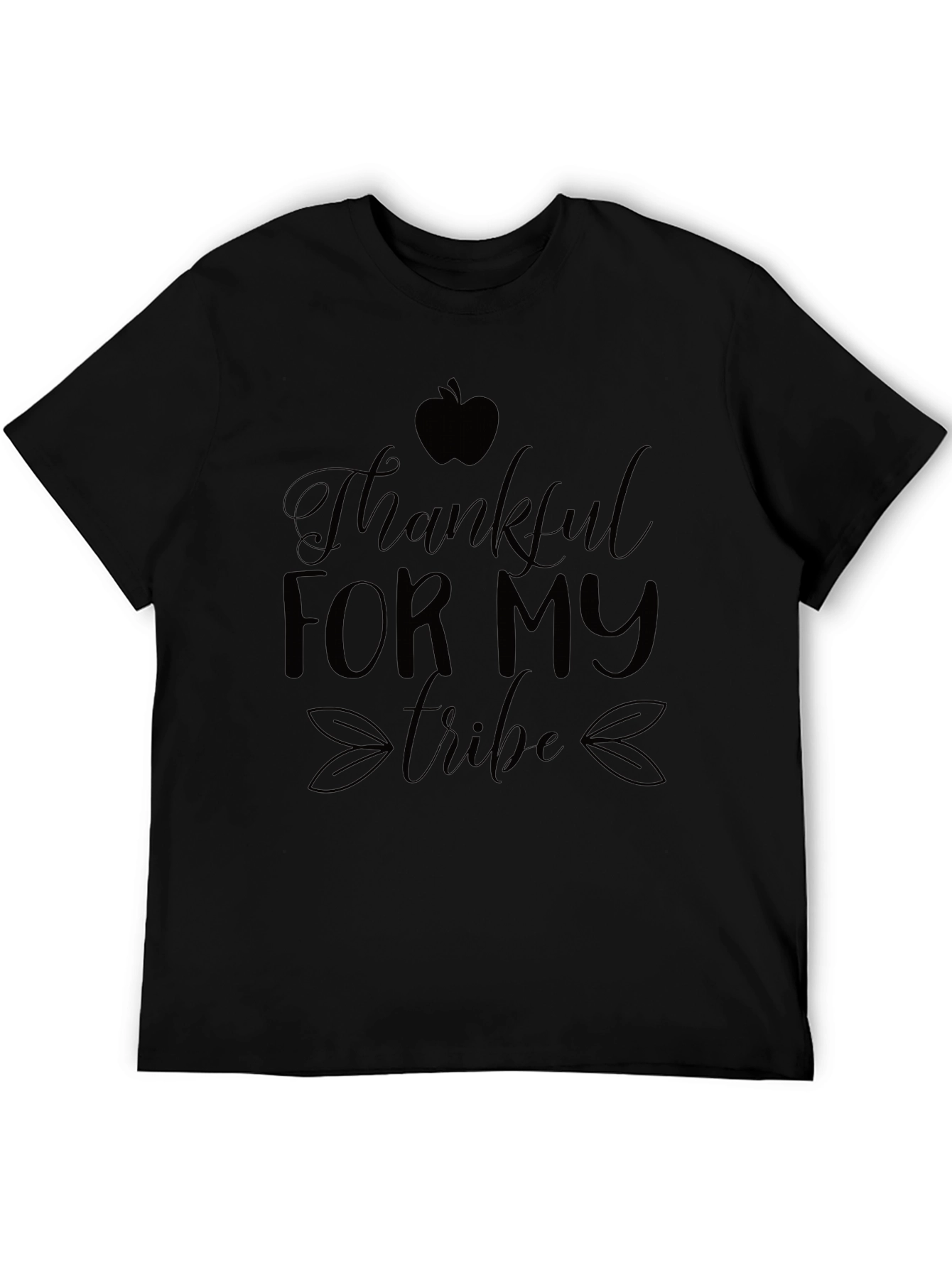 Thankful For My Tribe Black Graphic Tee
