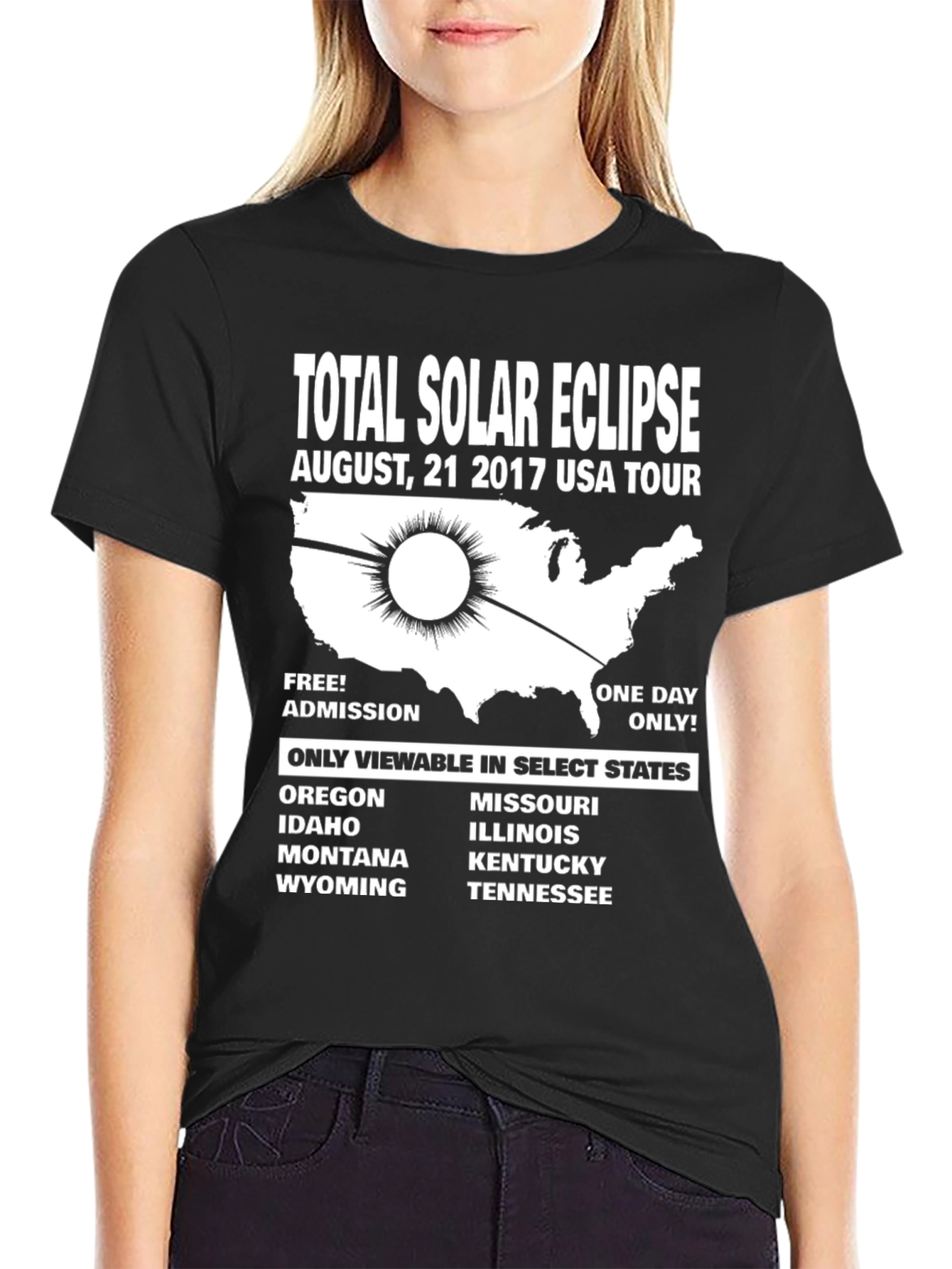 Total Solar Eclipse 2017 USA Tour T-Shirt