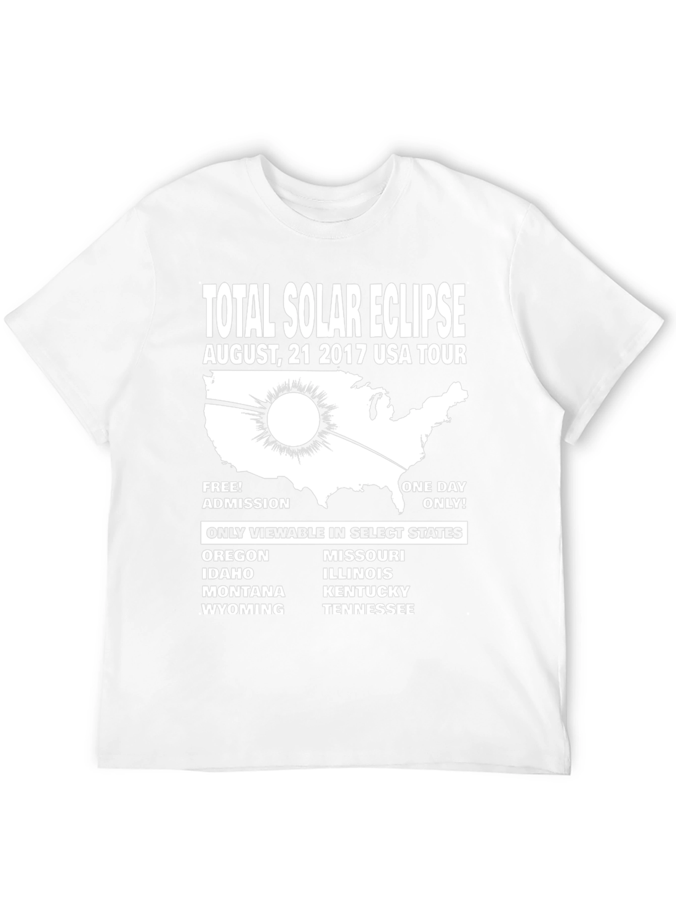 Total Solar Eclipse 2017 USA Tour T-Shirt