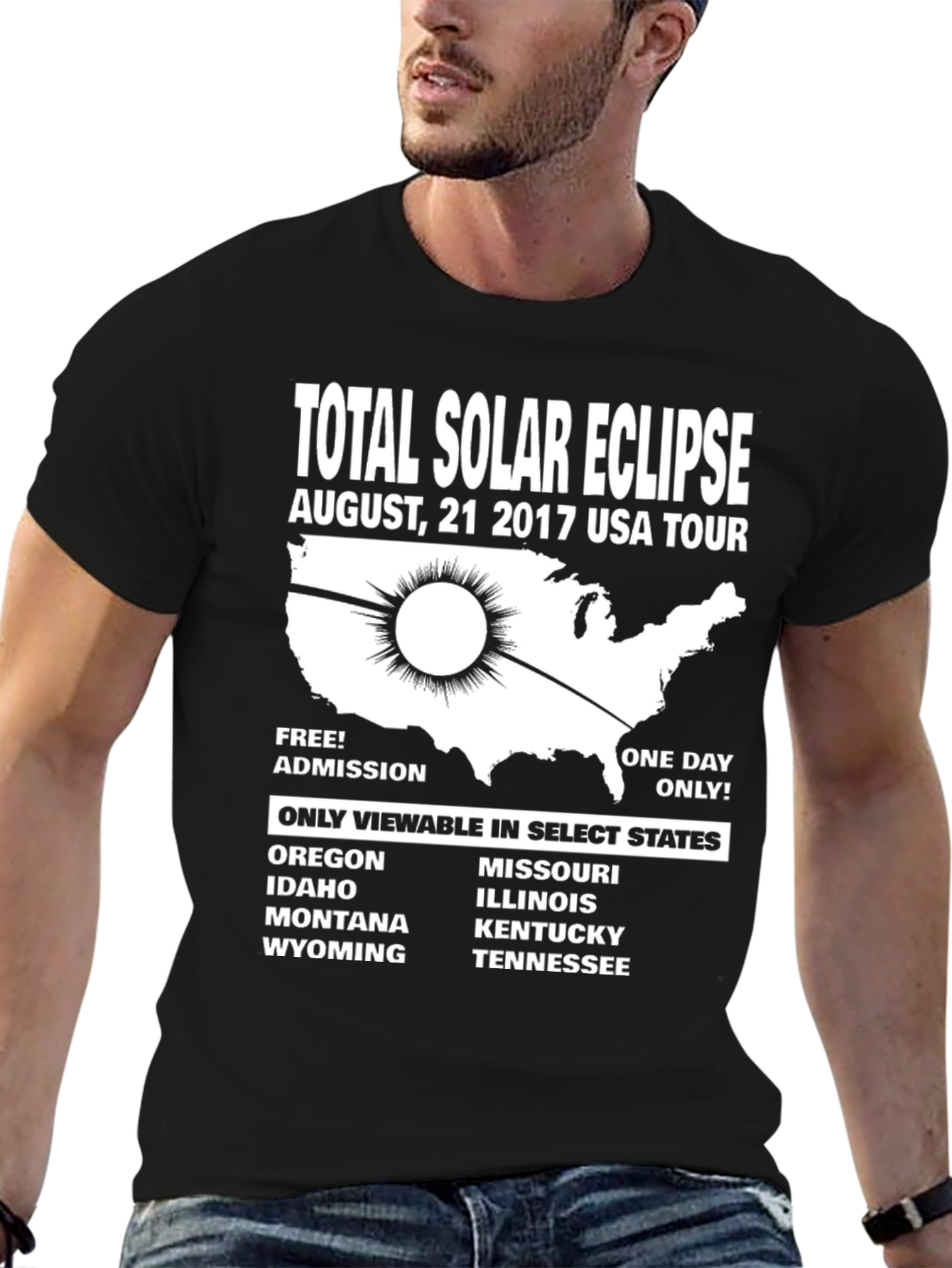 Total Solar Eclipse 2017 USA Tour T-Shirt