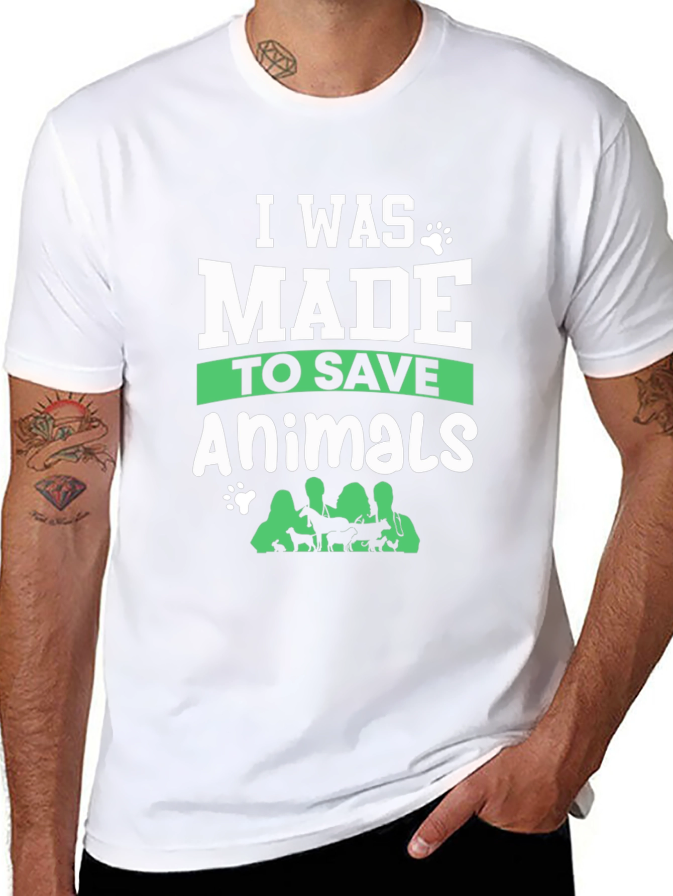 I Was Made to Save Animals Graphic Tee
