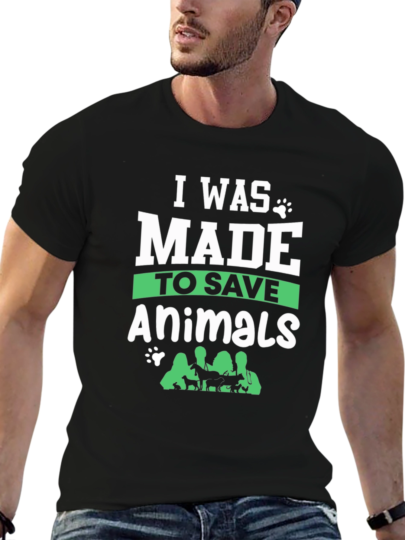 I Was Made to Save Animals Graphic Tee