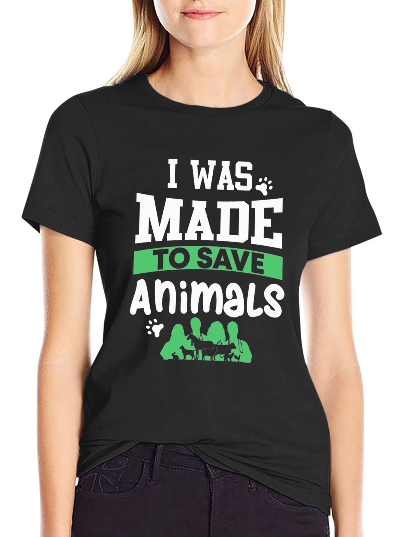 I Was Made to Save Animals Graphic Tee