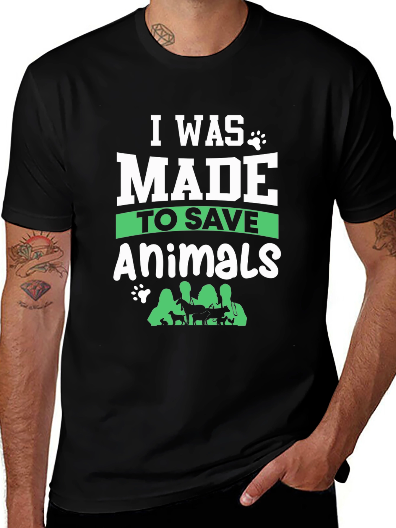 I Was Made to Save Animals Graphic Tee