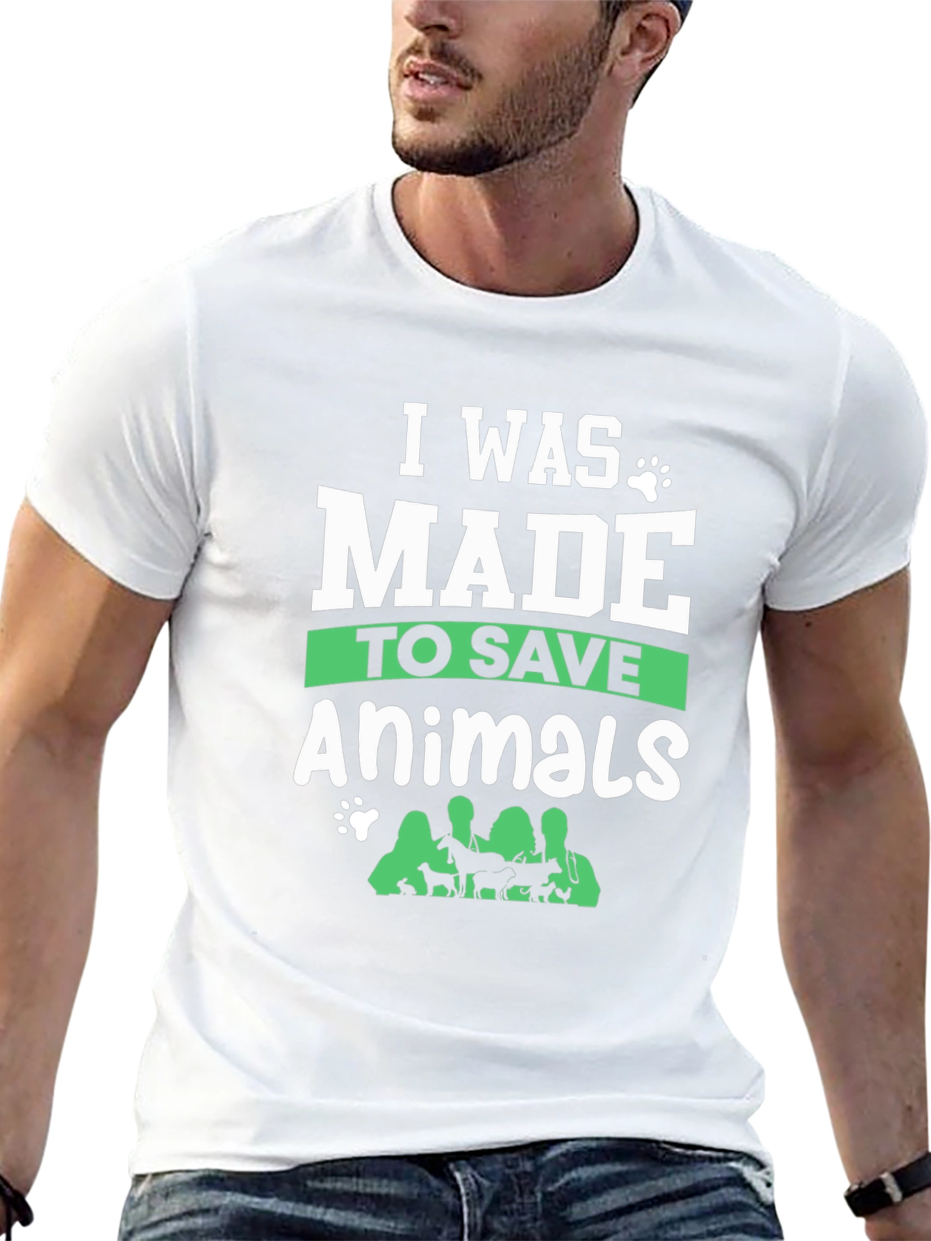 I Was Made to Save Animals Graphic Tee