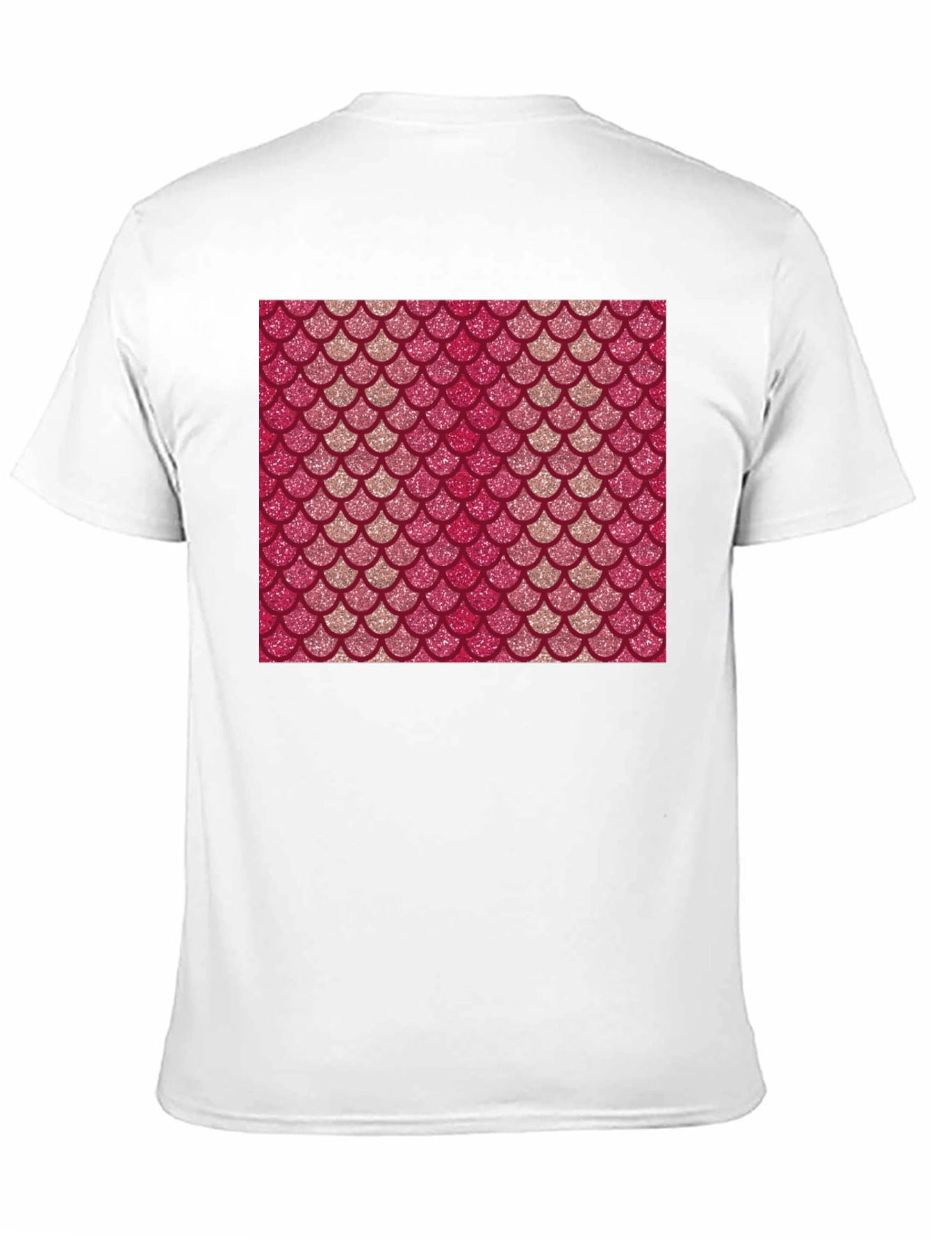 Mermaid Scale Pattern Black T-Shirt